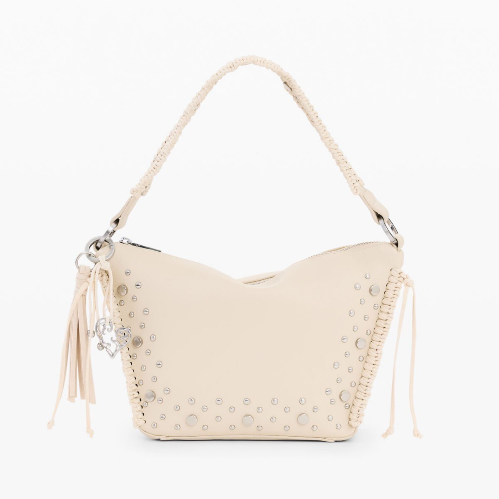 Дамска бежова чанта Desigual Women Shoulder Bag 26SAXPAR 1008 Front View