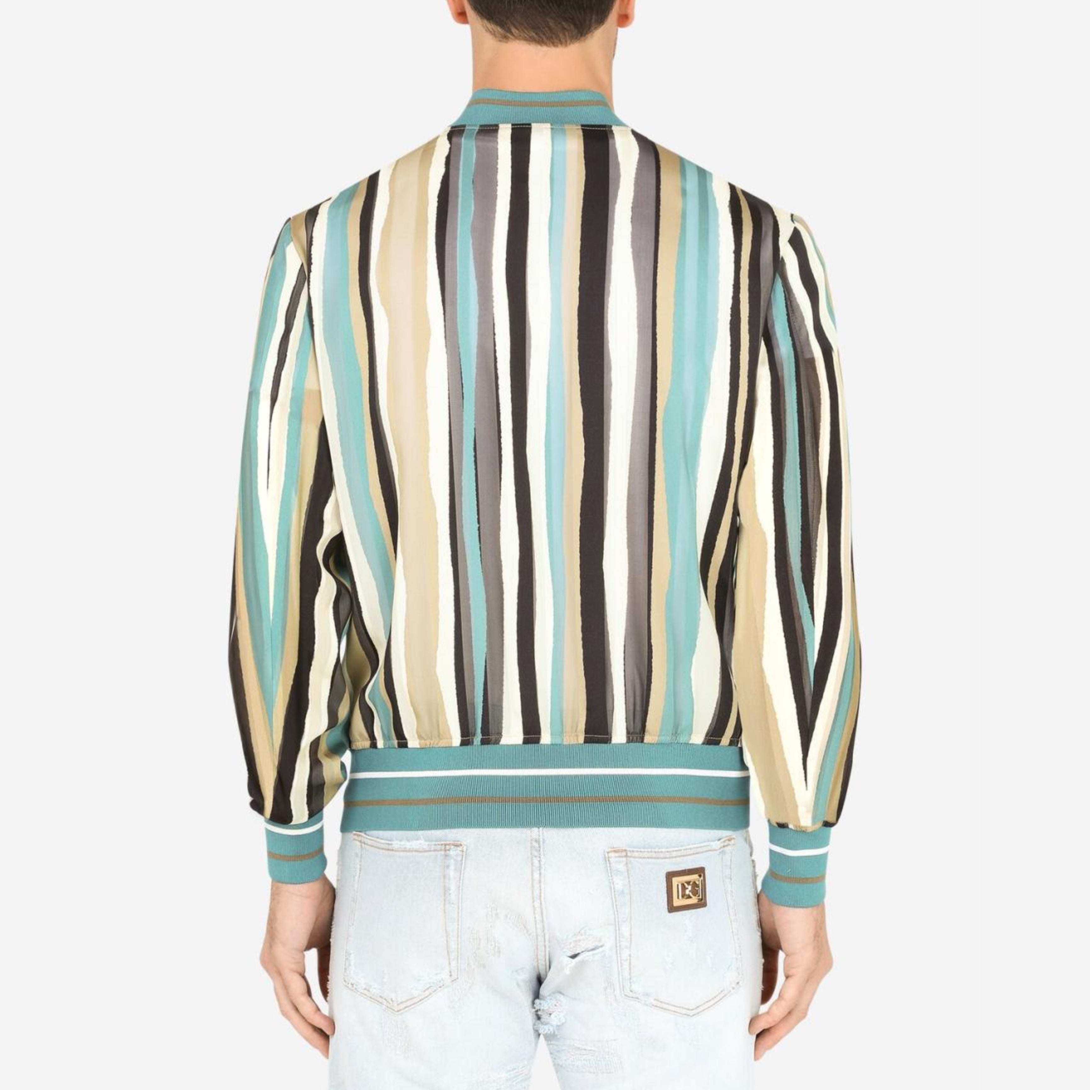 Мъжко луксозно многоцветно яке DOLCE & GABBANA Men’s Luxury Multicolor Viscose Jacket