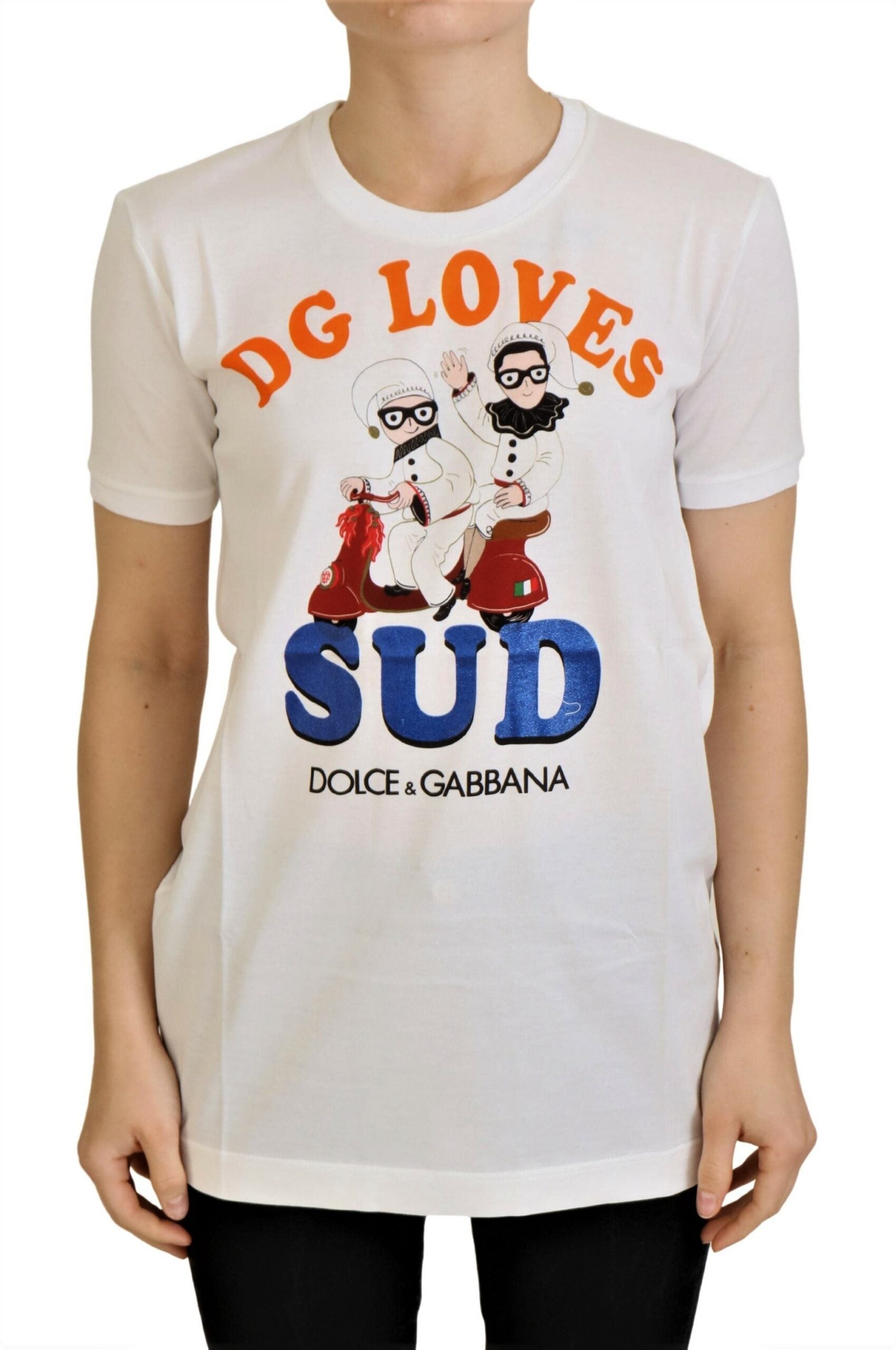 Дамска тениска с цветен принт Dolce &amp; Gabbana