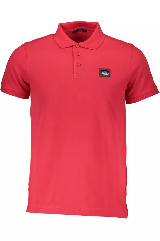 Cavalli Class Red Cotton Men Polo Shirt