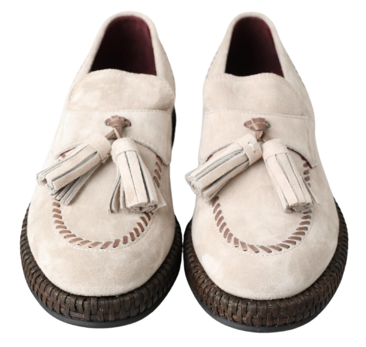 Dolce & Gabbana Elegant Ivory Leather Espadrilles