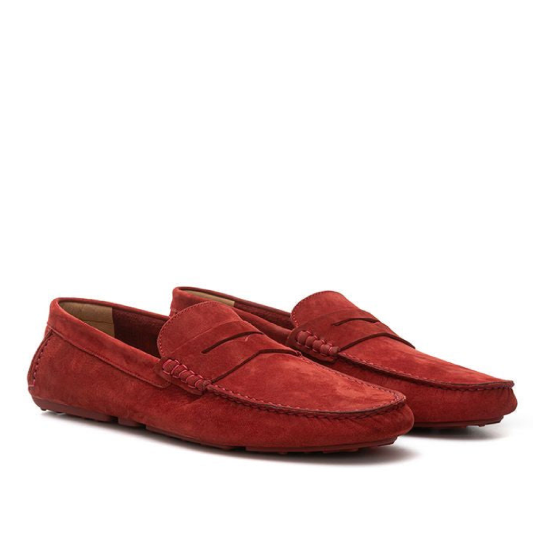 Мъжки мокасини Bally Elegant Bordeaux Leather Loafers for Men