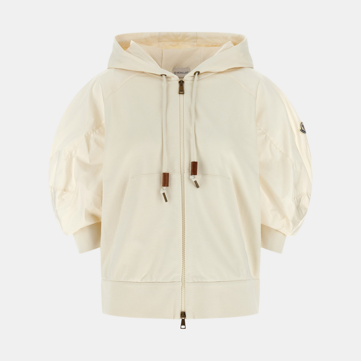 Moncler White Cotton Hoodie