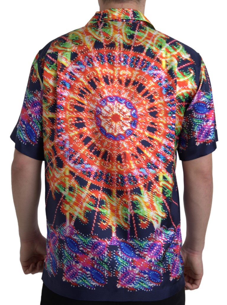 Dolce &amp; Gabbana Многоцветна копринена ежедневна риза с копчета