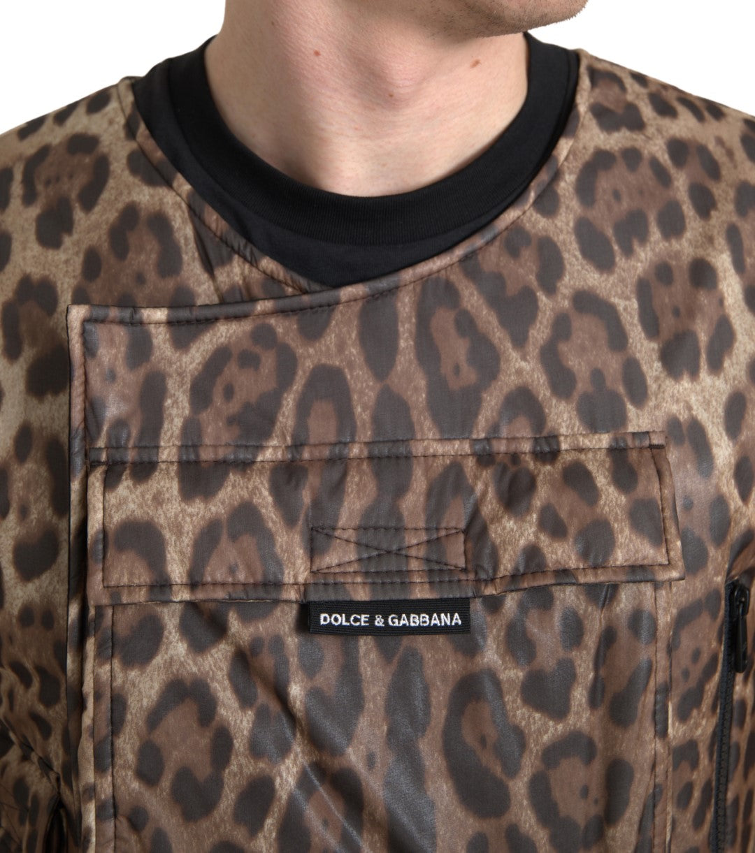 Dolce &amp; Gabbana Silk Leopard Vest Ексклузивно спортно облекло