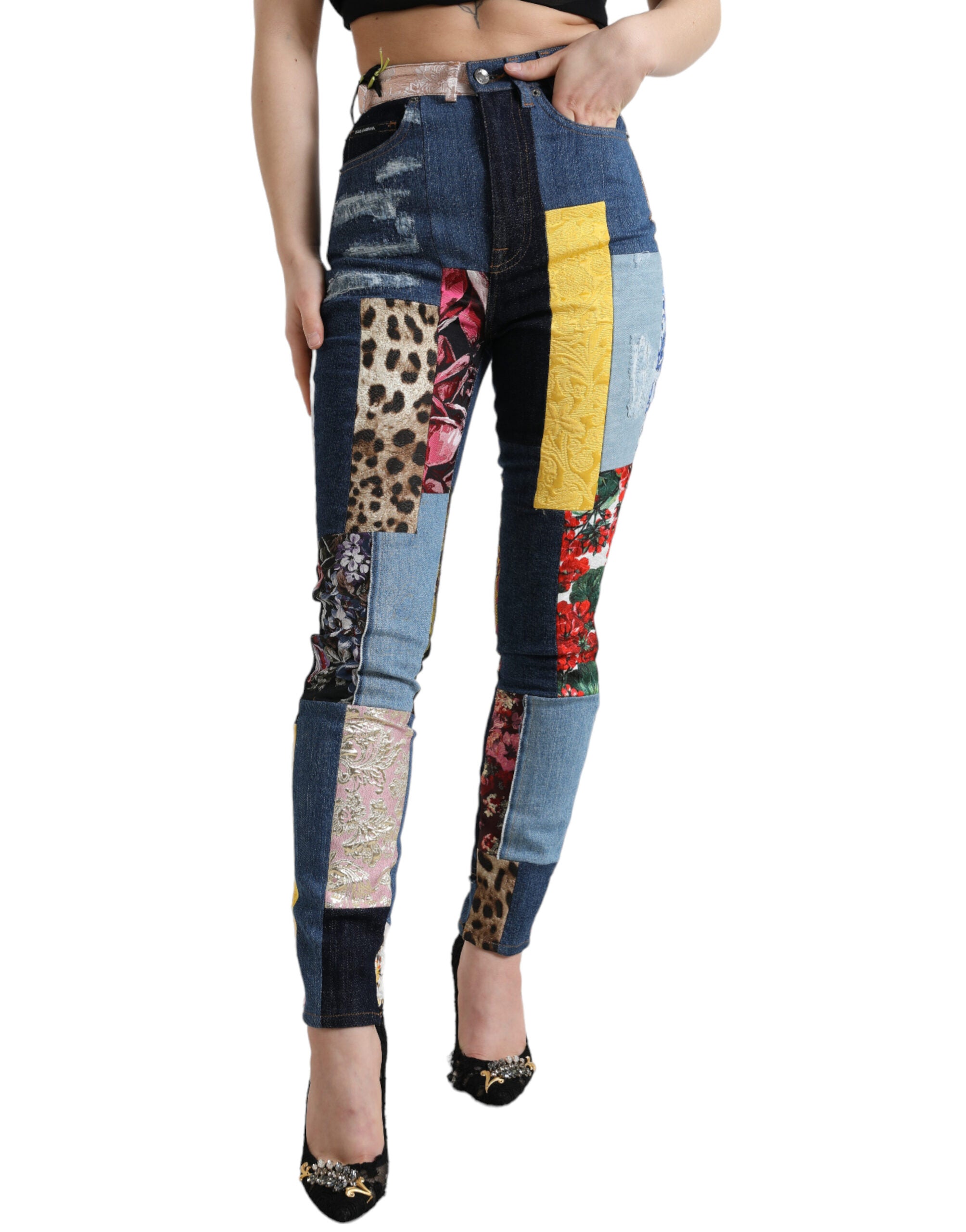 Тесни дънки Dolce &amp; Gabbana Vibrant Patchwork