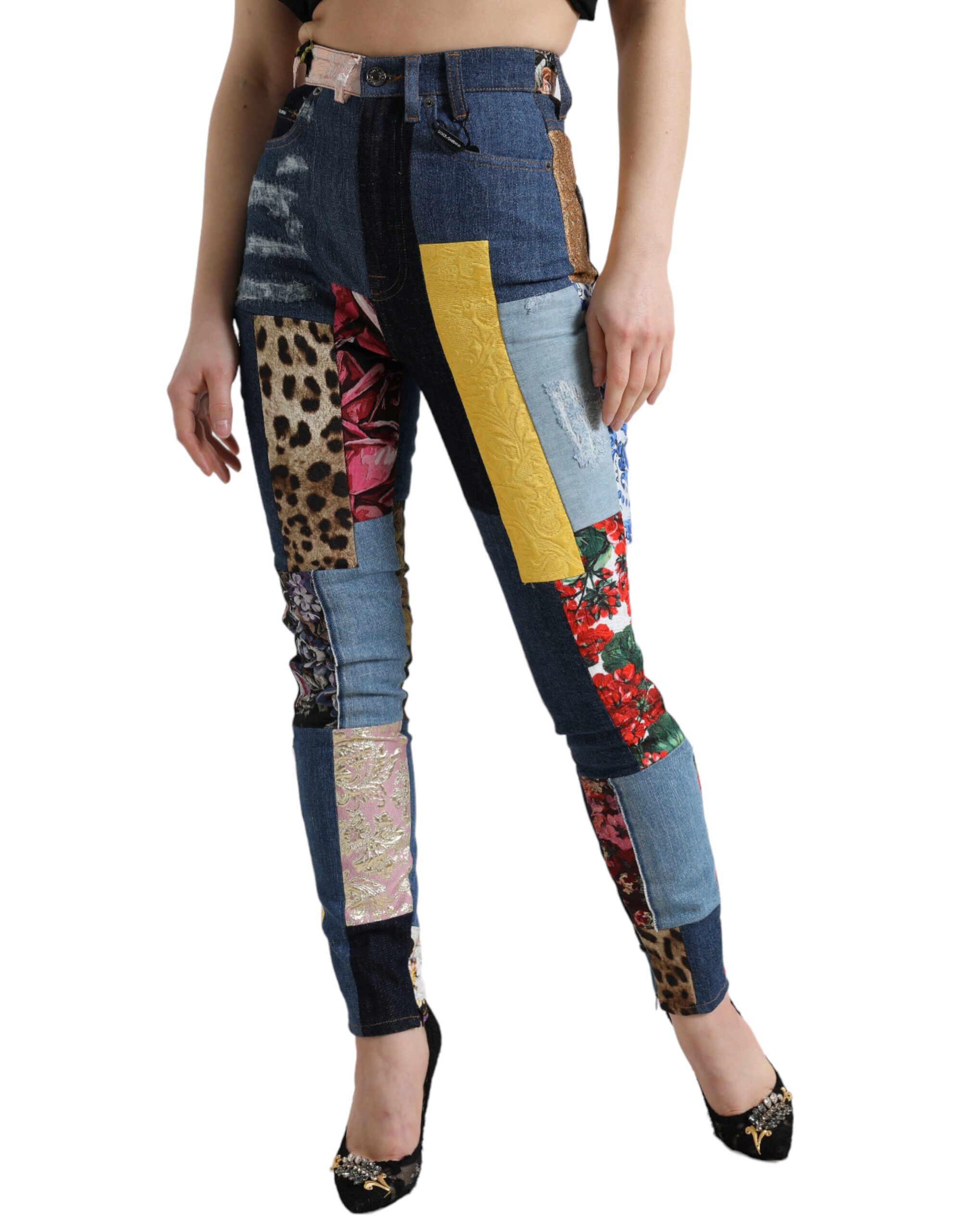 Тесни дънки Dolce &amp; Gabbana Vibrant Patchwork