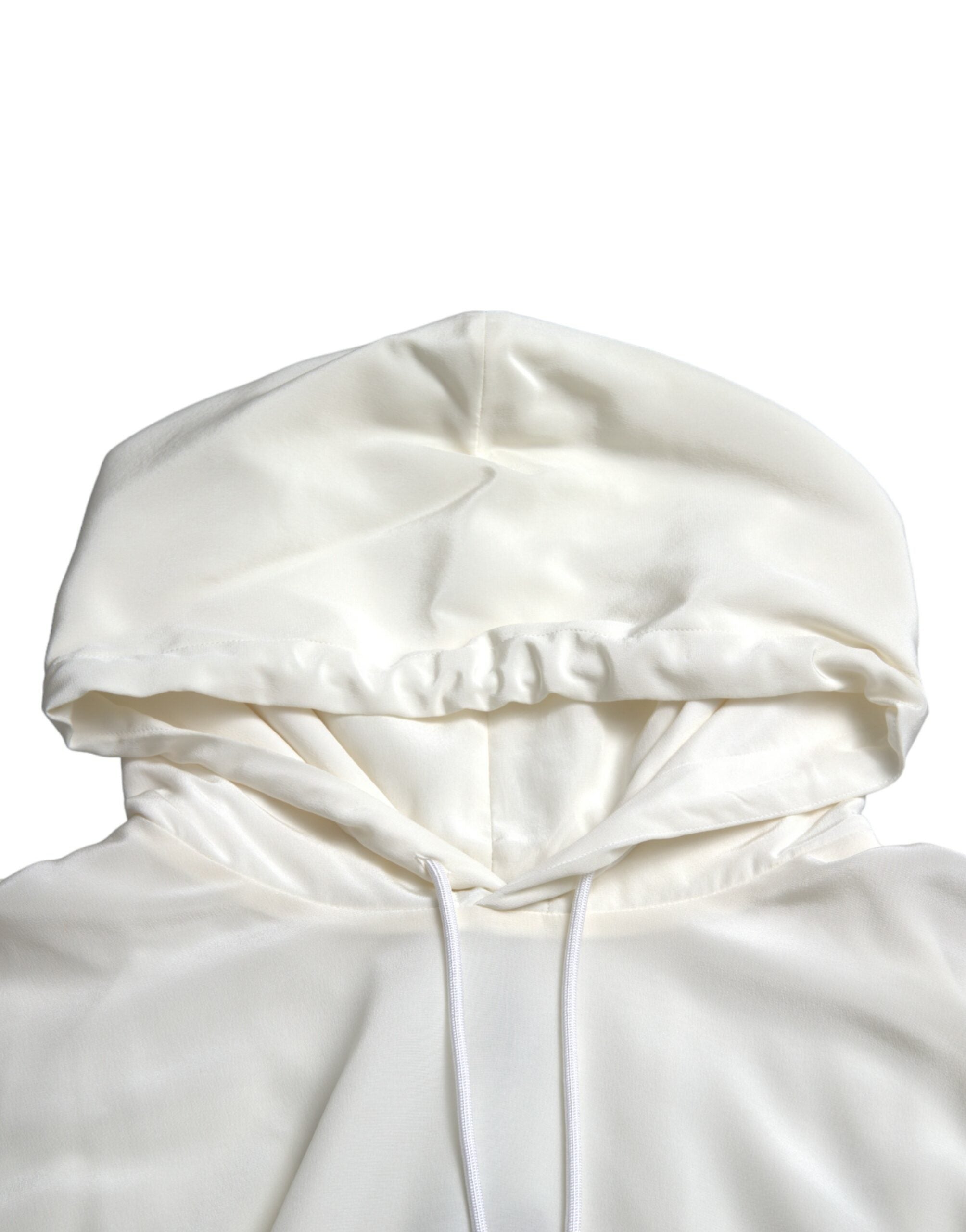 Елегантен копринен пуловер с качулка на цветя Dolce &amp; Gabbana