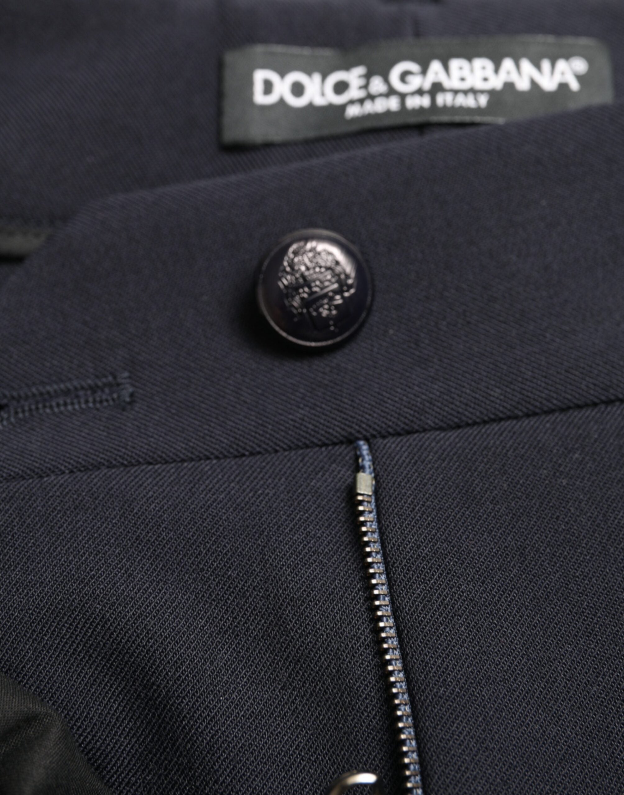 Dolce &amp; Gabbana Елегантни стеснени панталони със средна талия в синьо