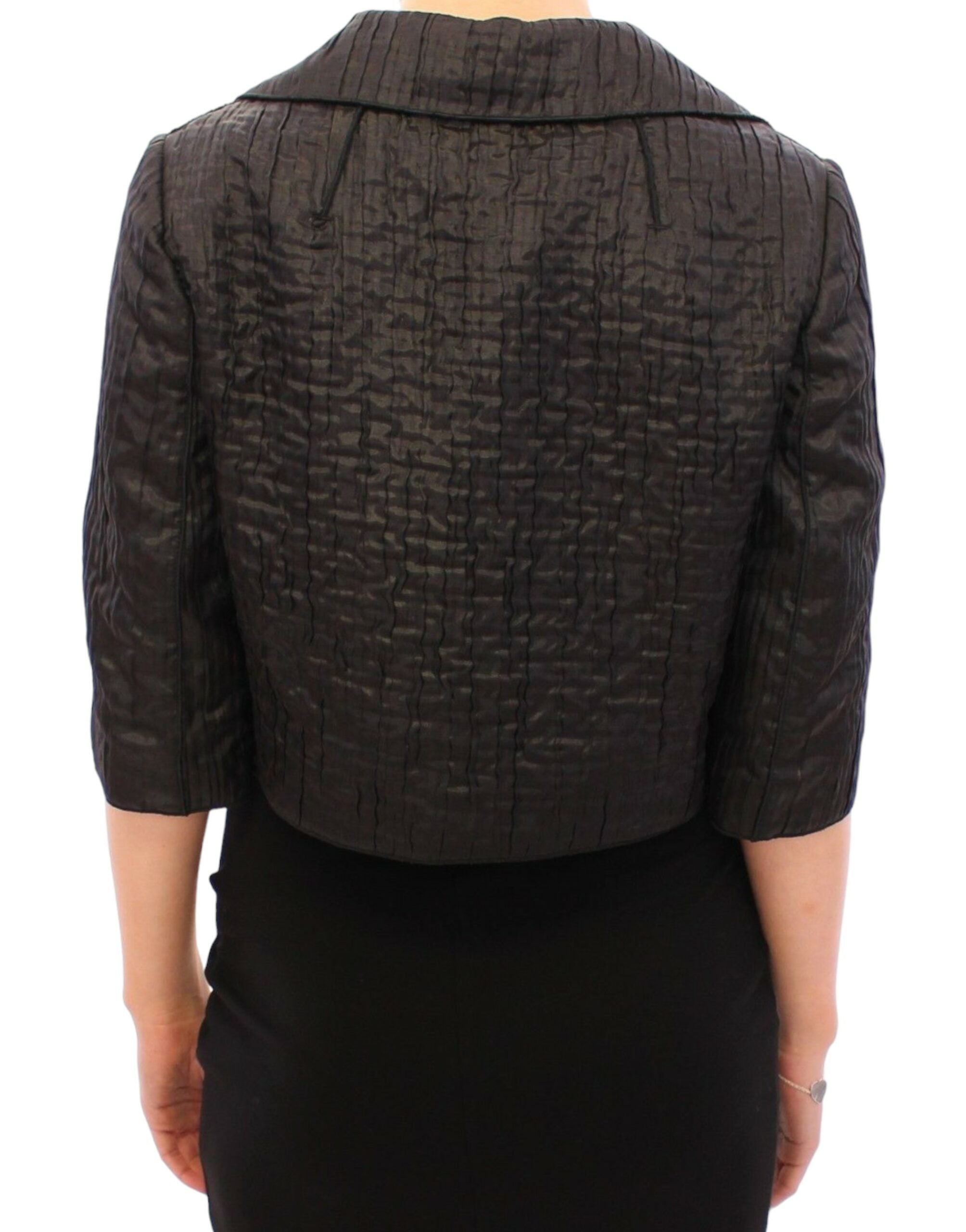 Dolce & Gabbana Elegant Black Bolero Shrug Jacket