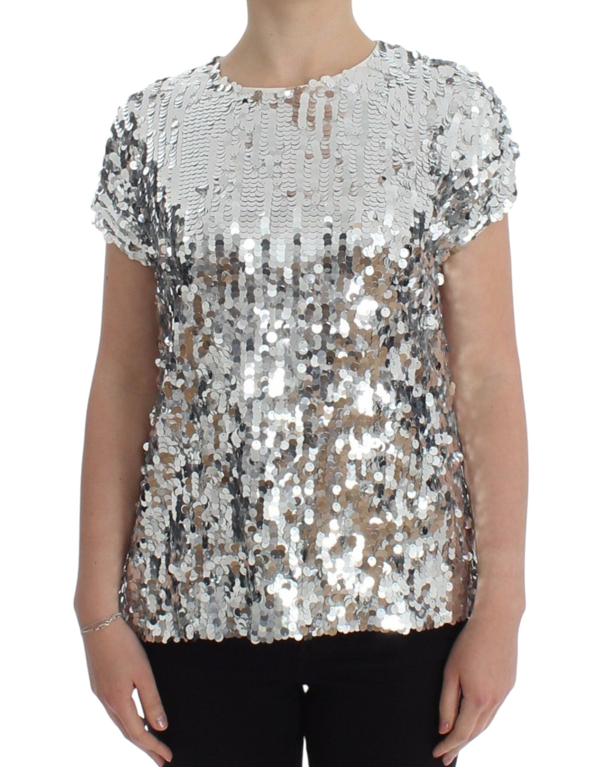 Dolce & Gabbana Enchanted Sicily Sequined Evening Blouse