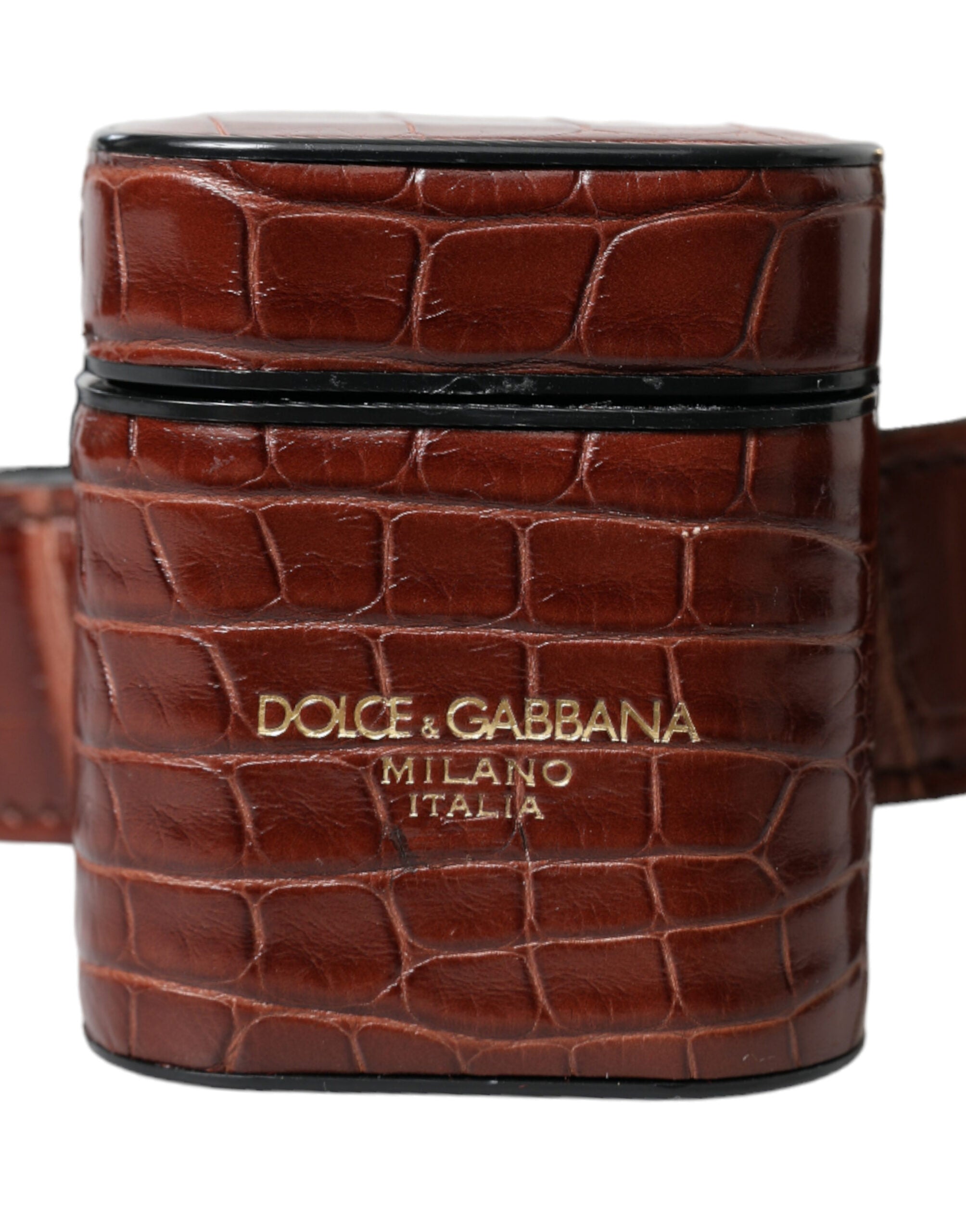 Dolce &amp; Gabbana Elegant Leather Airpod &amp; Coin Portse Duo