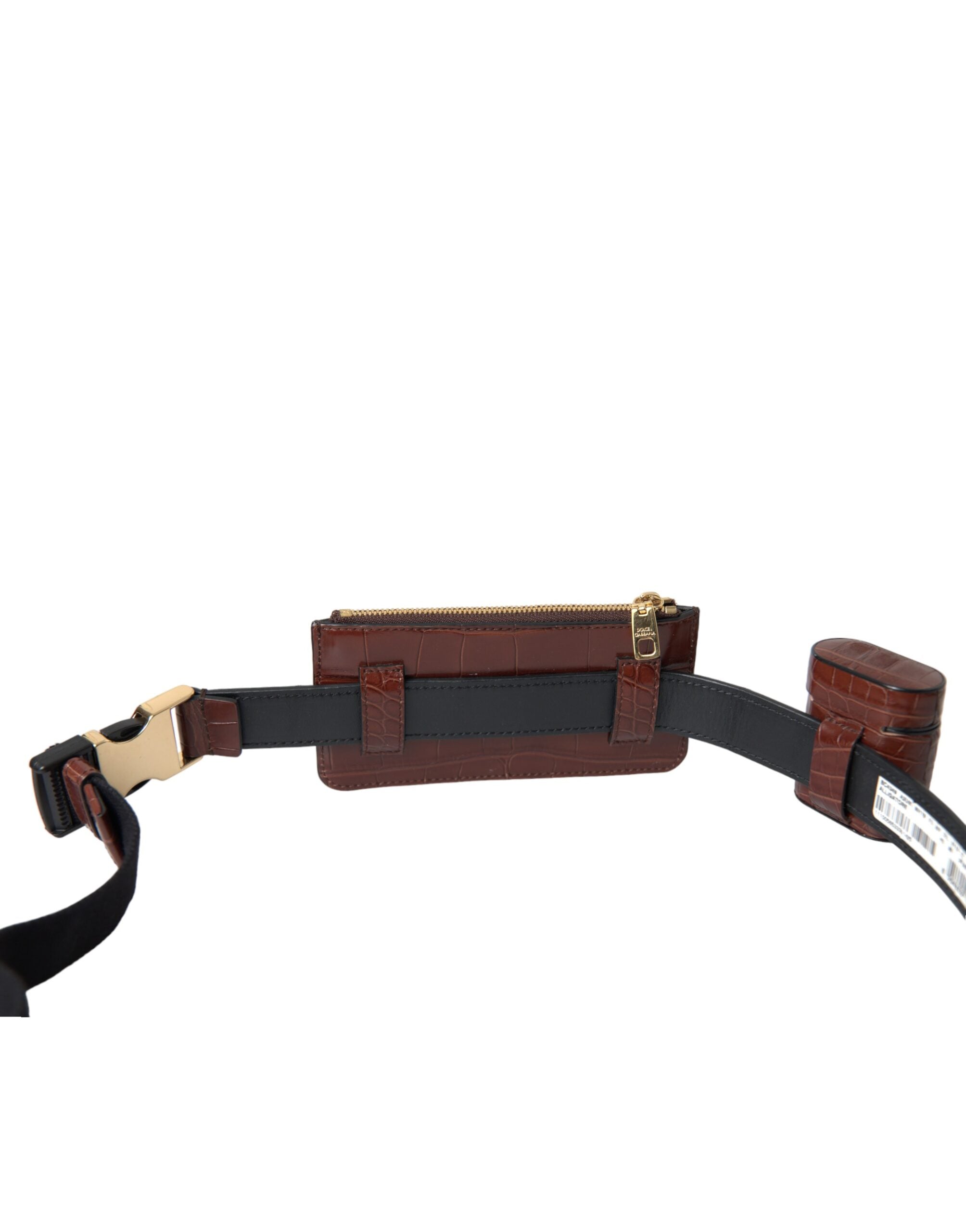 Dolce &amp; Gabbana Elegant Leather Airpod &amp; Coin Portse Duo