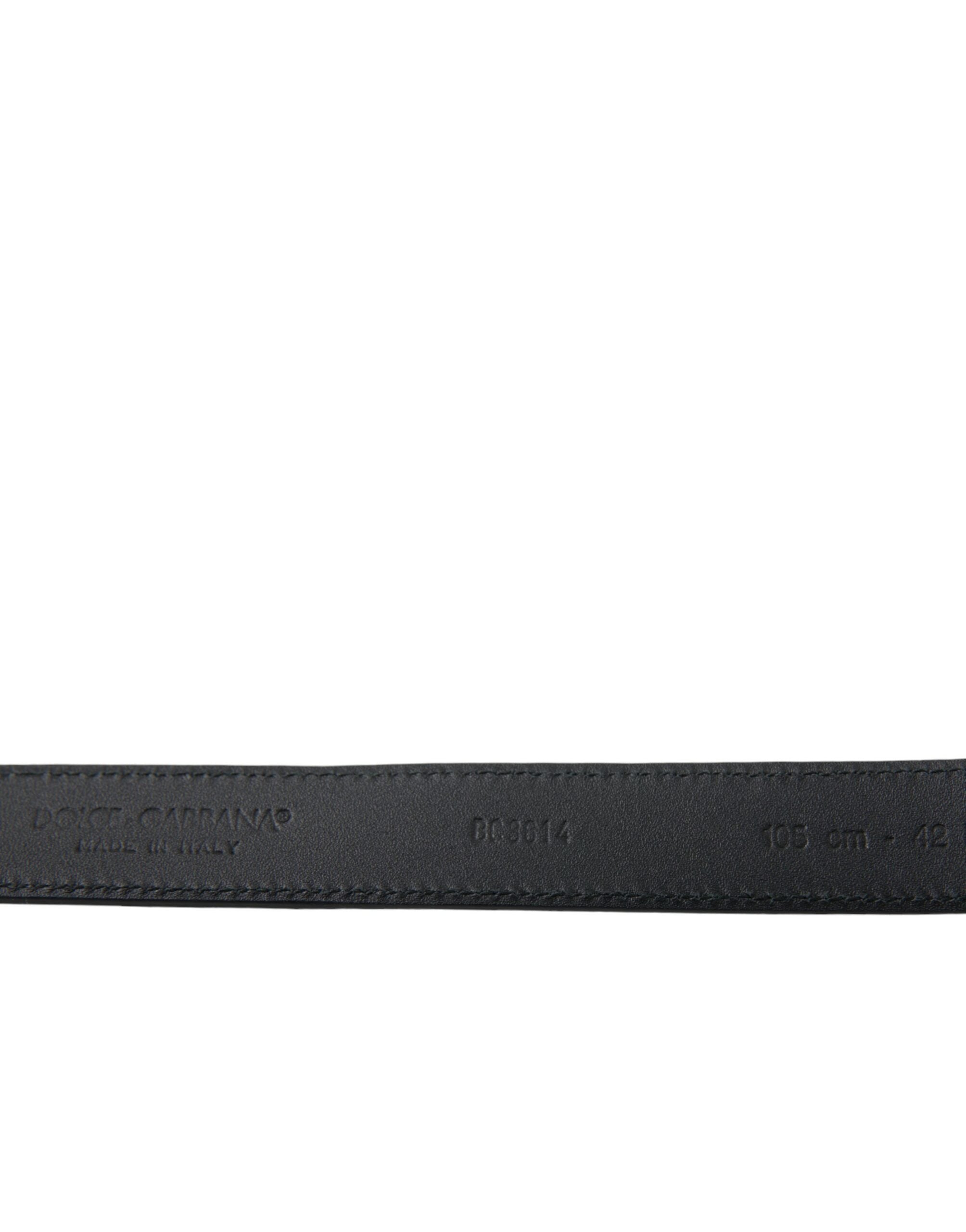 Мъжки колан от естествен велур в тъмно синьо Dolce & Gabbana Men’s Elegant Suede Leather Belt in Dark Blue