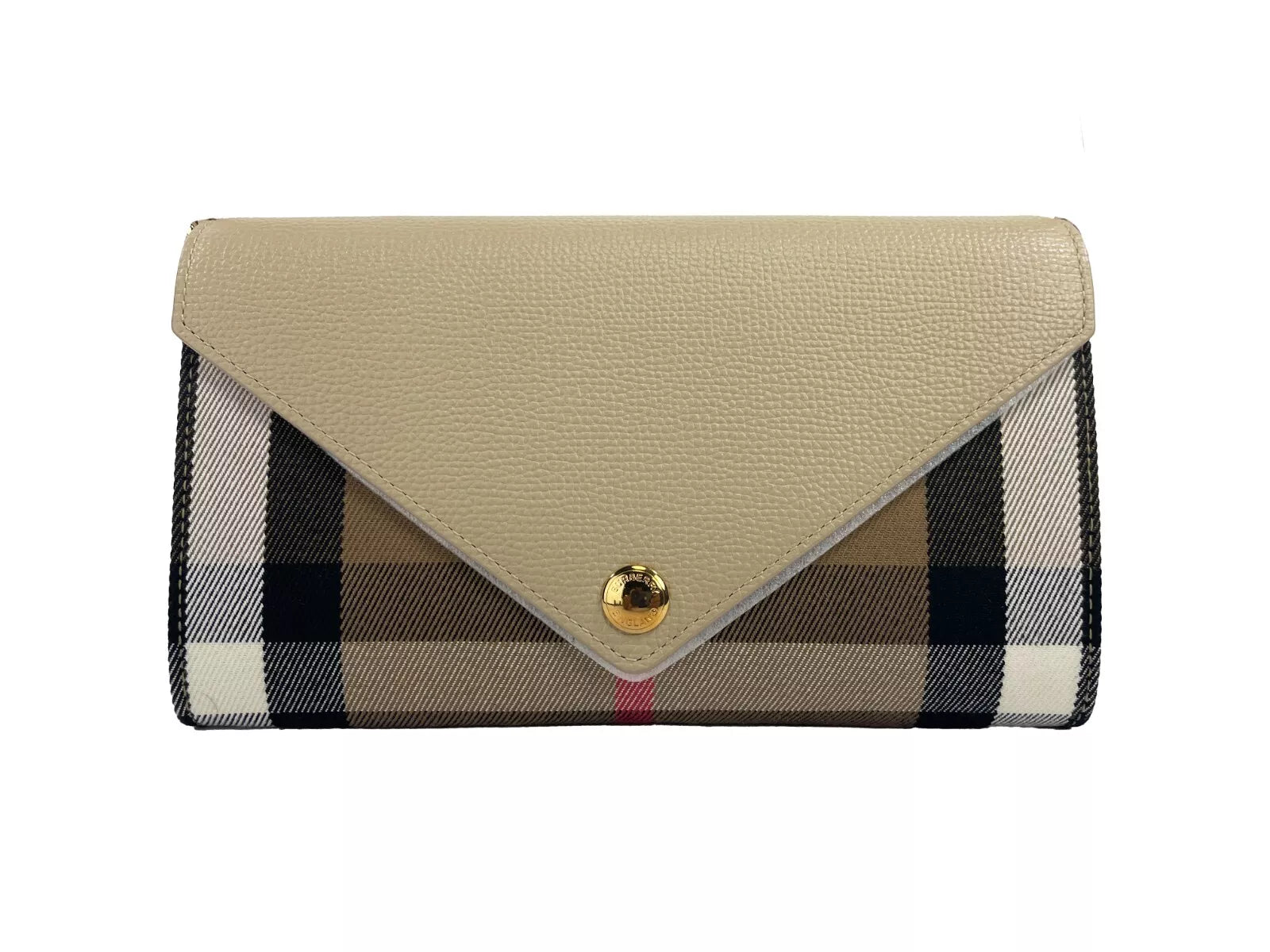 Burberry Hannah Small House Check Coca Leather Crossbody Bag