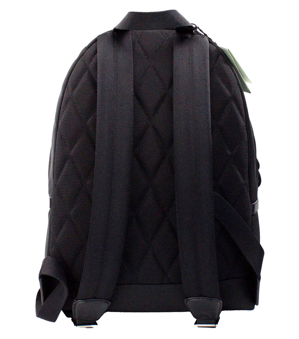 Burberry Abbeydale Branded Stamp Black Nylon Backpack Shoulder Bookbag