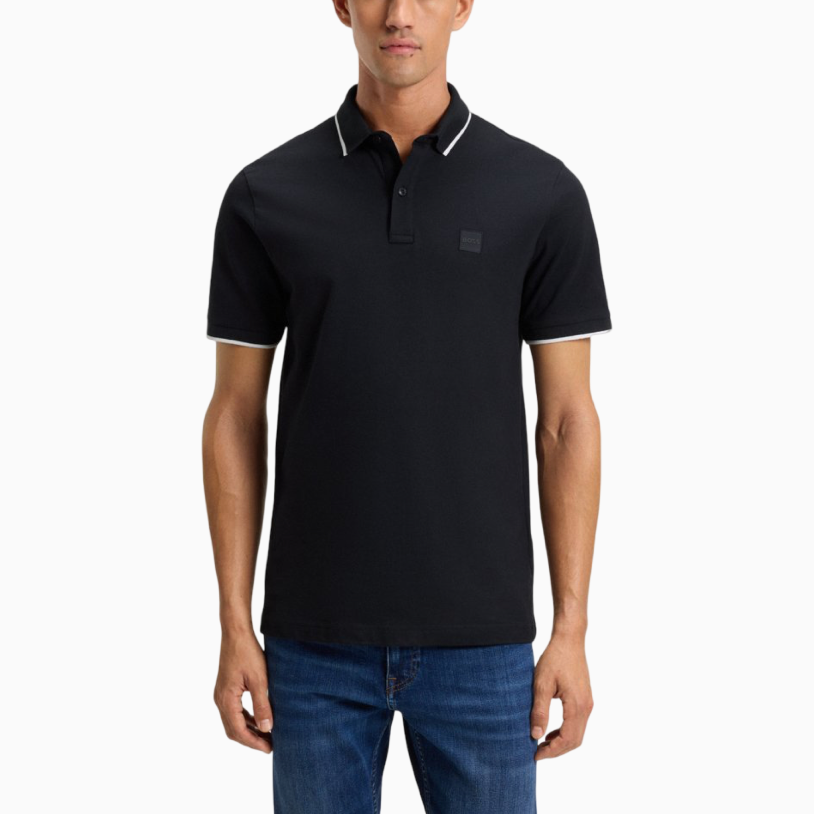 Мъжка тъмно синя поло тениска Boss Men Polo Passertip 50507669 404 Front View