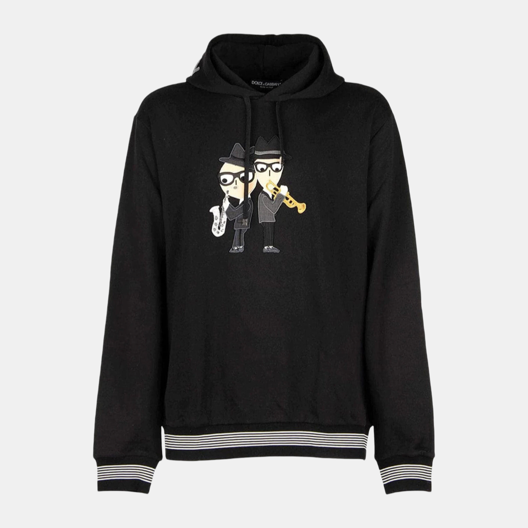 Мъжко черно худи Dolce & Gabbana #DGFamily Men Hoodie