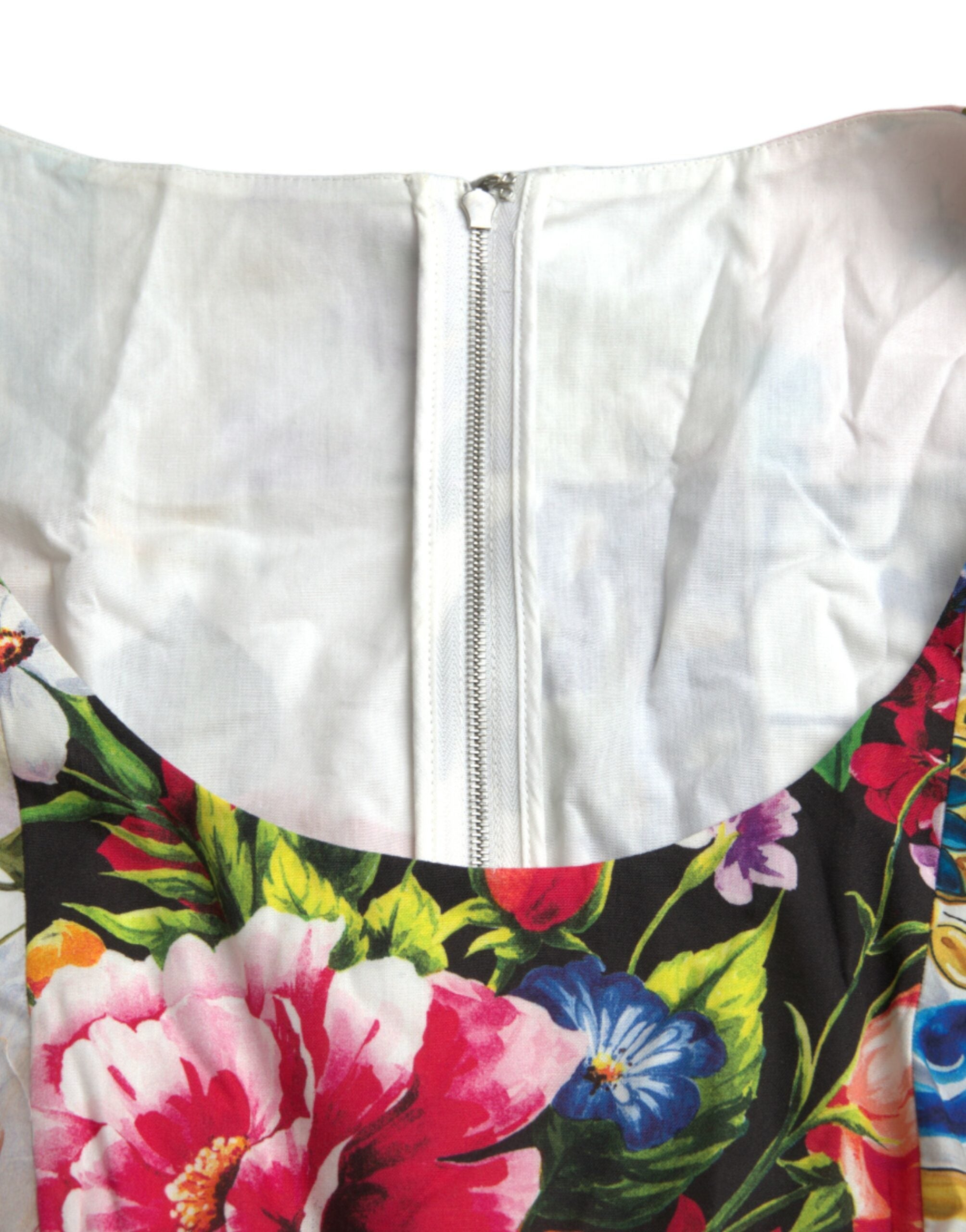 Многоцветна пачуърк памучна мини рокля Dolce &amp; Gabbana