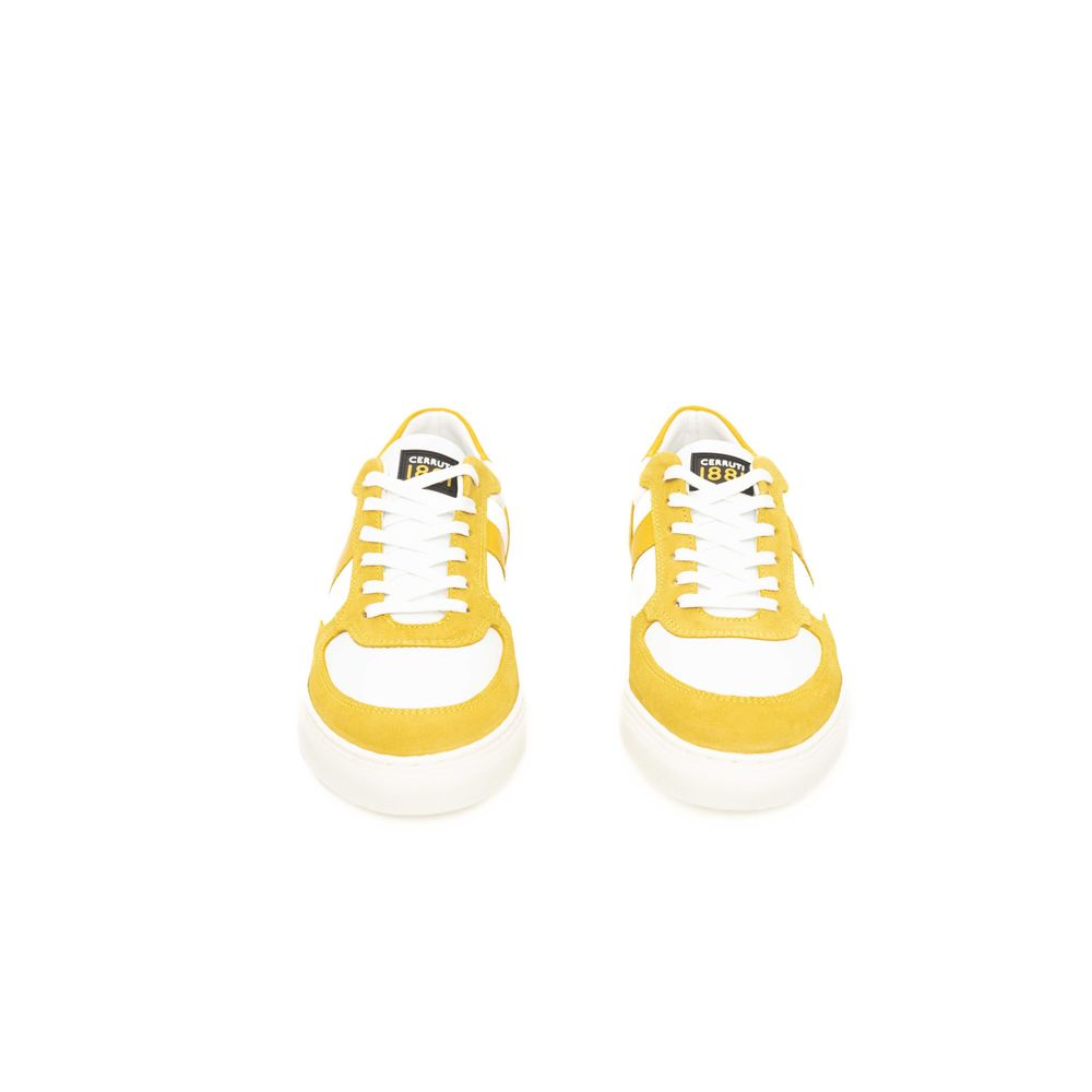 Cerruti 1881 Yellow Leather Mens Sneaker