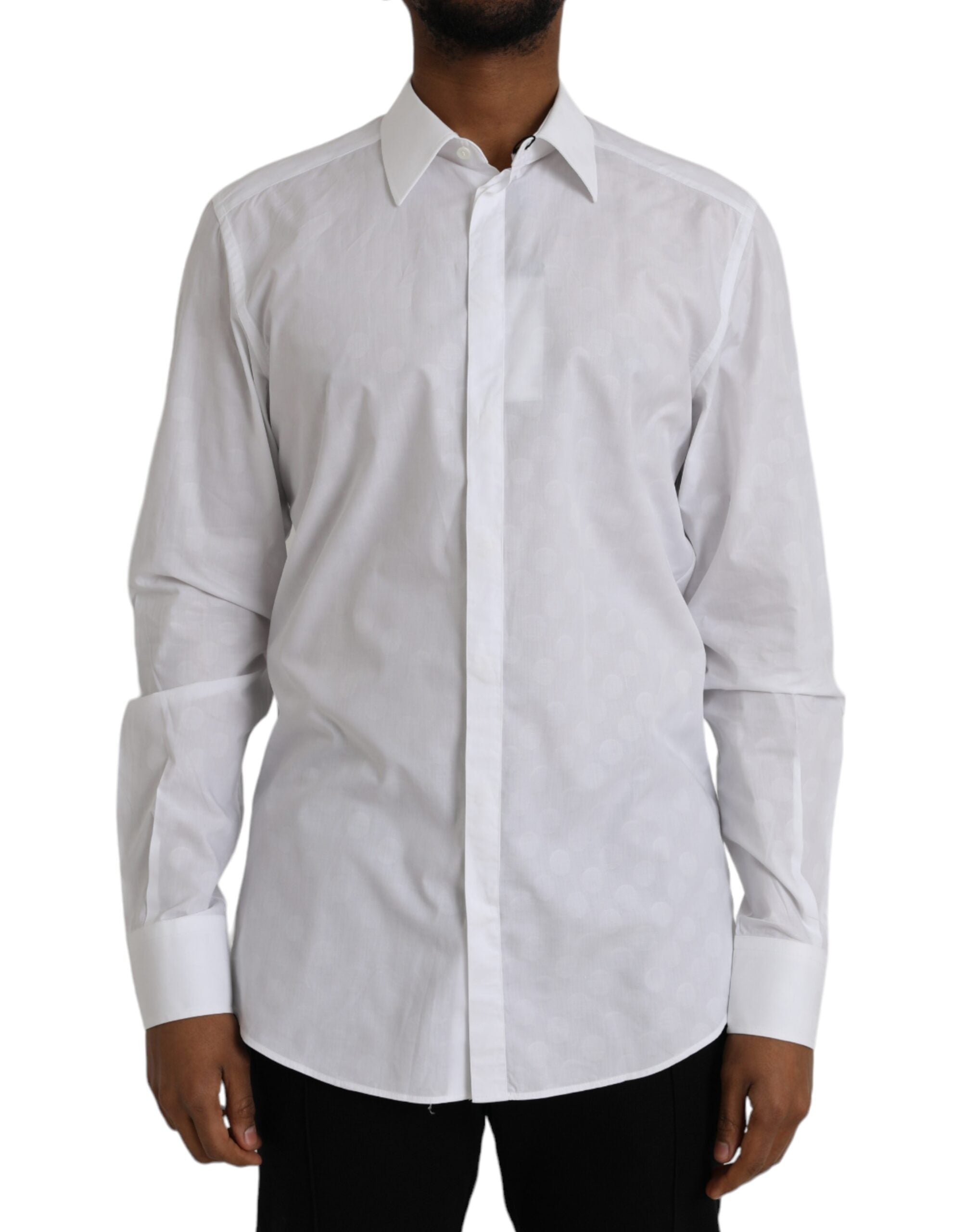 Бяла памучна рокля на точки Dolce &amp; Gabbana ЗЛАТНА риза