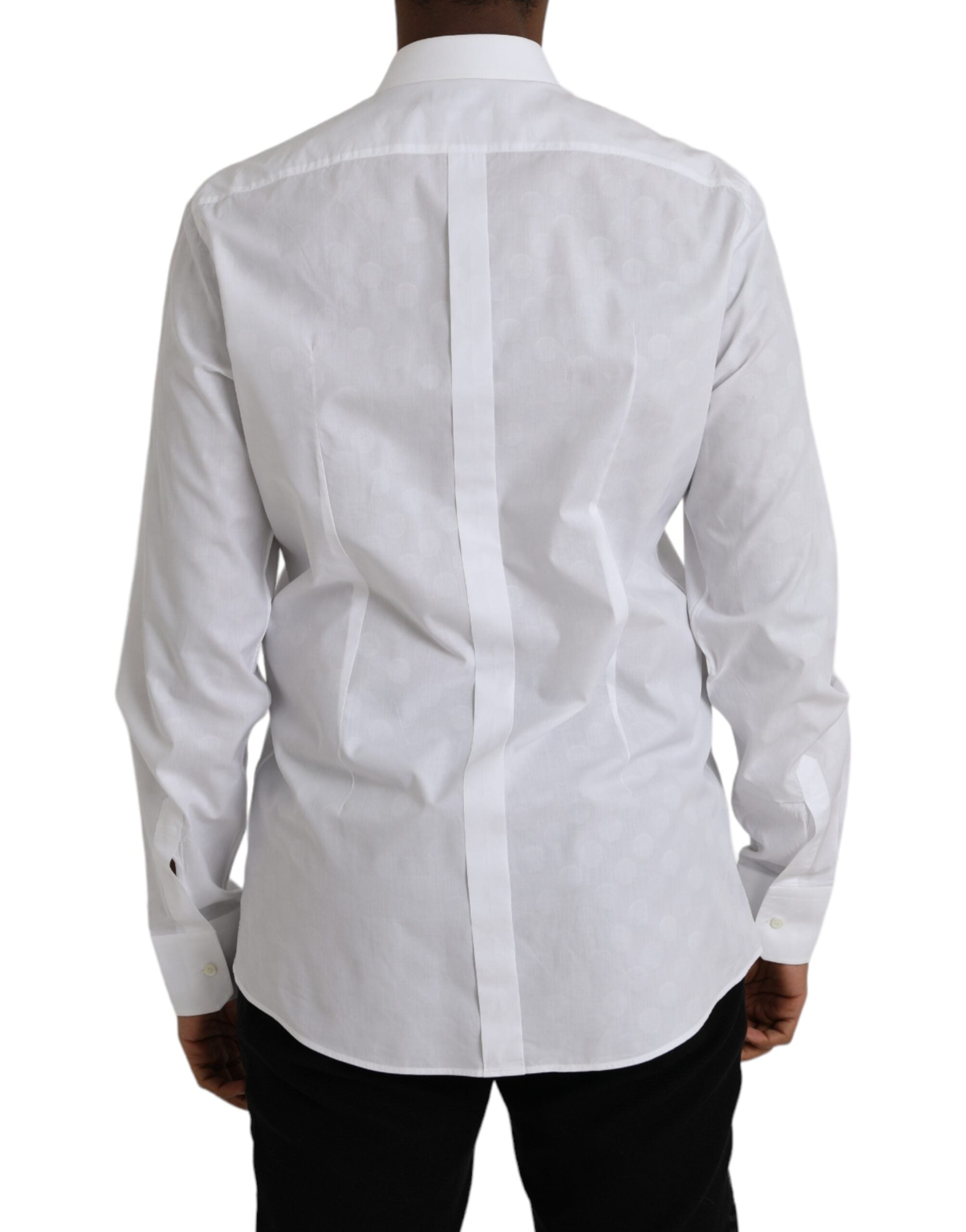 Бяла памучна рокля на точки Dolce &amp; Gabbana ЗЛАТНА риза