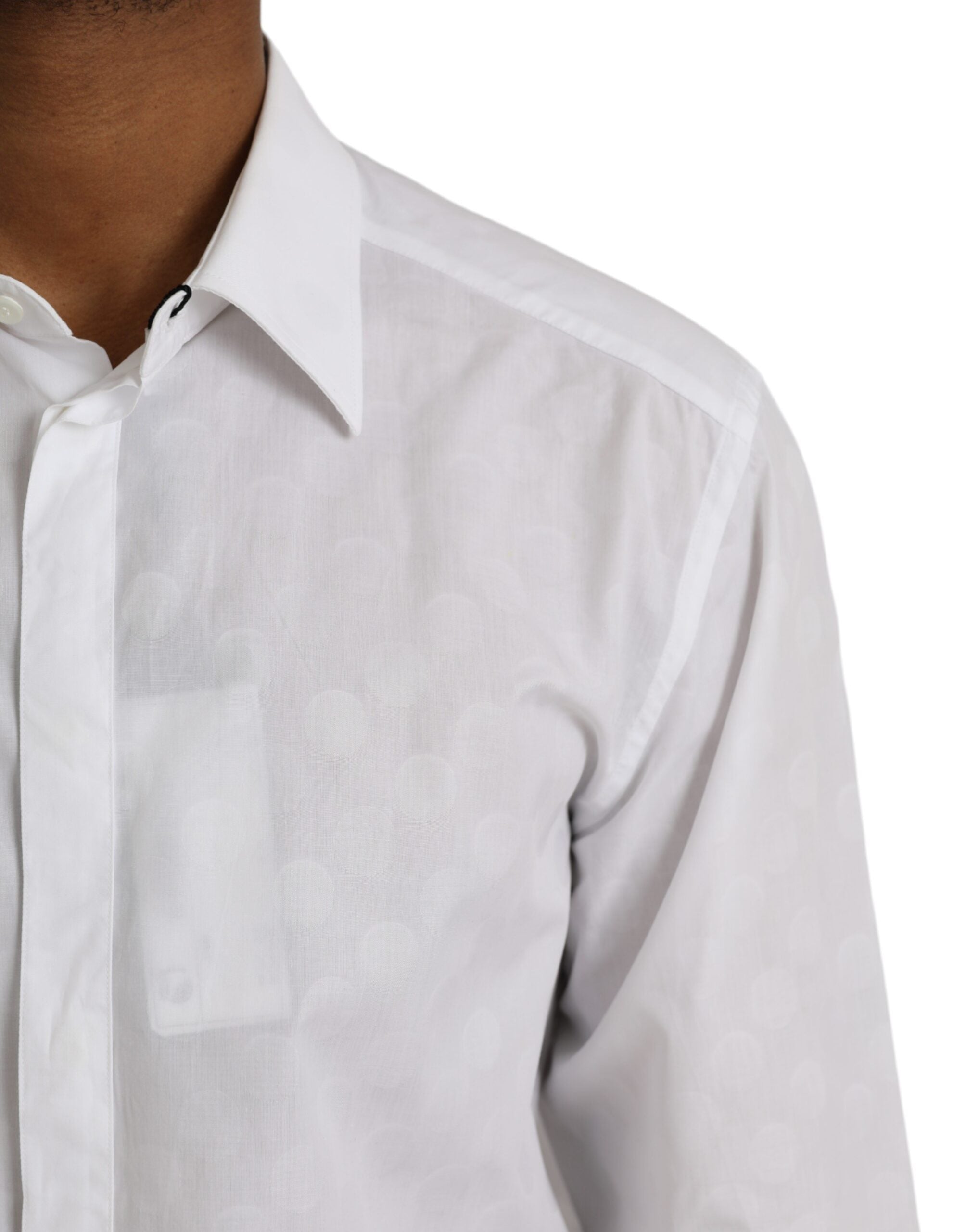 Бяла памучна рокля на точки Dolce &amp; Gabbana ЗЛАТНА риза