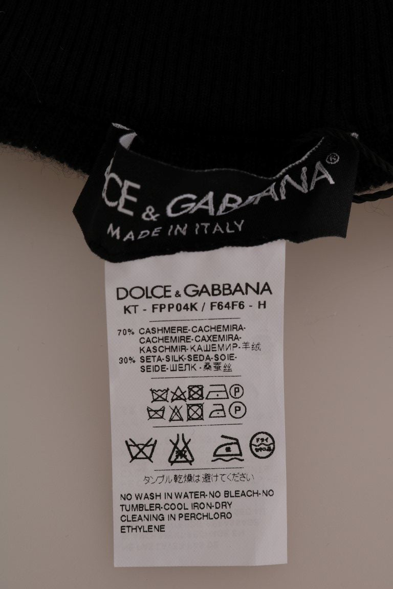 Dolce & Gabbana Elegant Black Cashmere Silk Stretch Pants