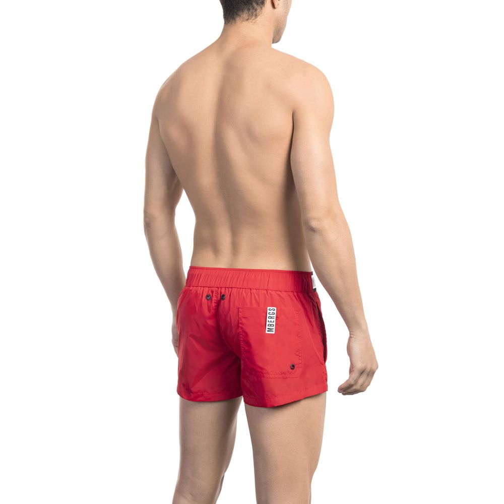 Bikkembergs Red Polyamide Men Swim Short