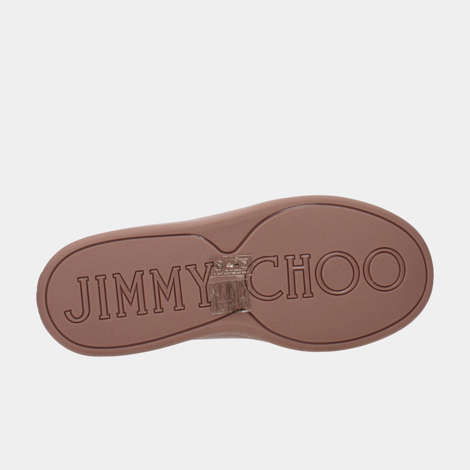 Jimmy Choo Pink Leather Low Top Sneakers ROMEFOCLFBALLETPINK Insole View