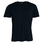 Тъмносиня памучна тениска с кръгло деколте и къси ръкави Dolce &amp; Gabbana