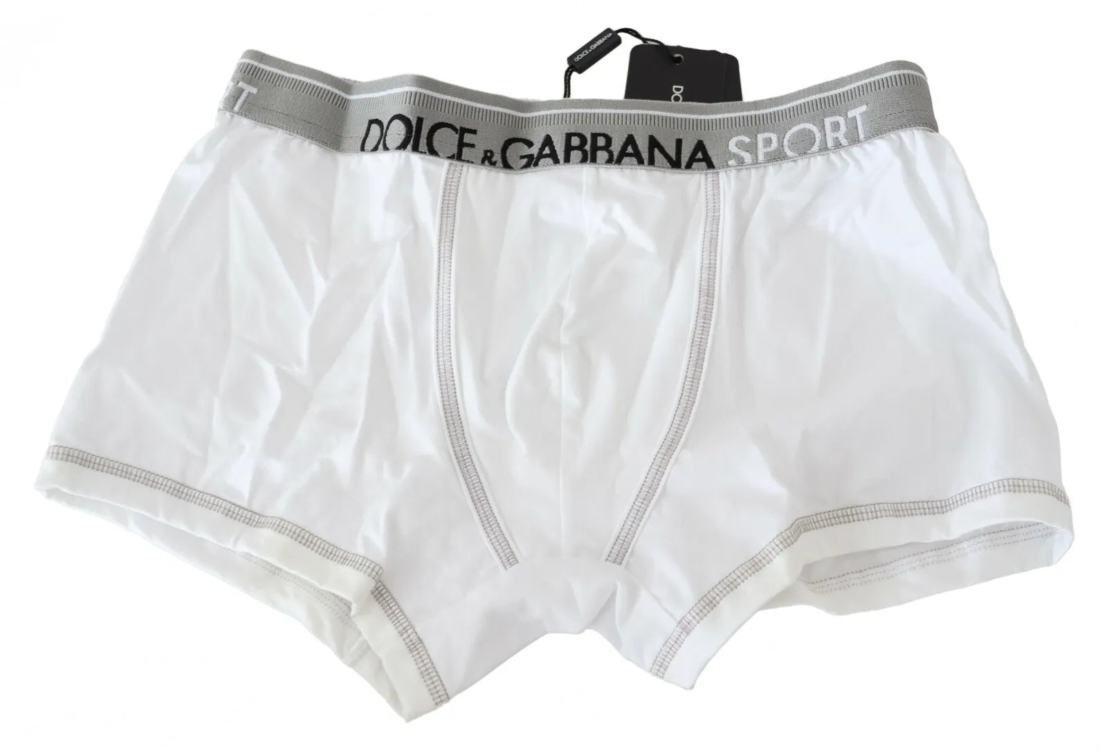 Dolce & Gabbana White Cotton Stretch Regular Boxer Underwear