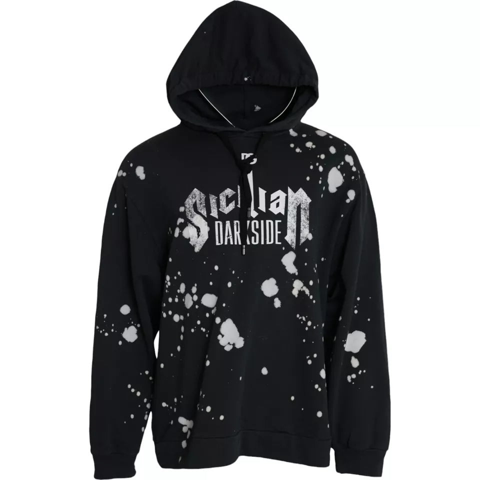 Мъжки суитчър худи Dolce&Gabbana Men Black Sicilian Hooded Sweatshirt в черно