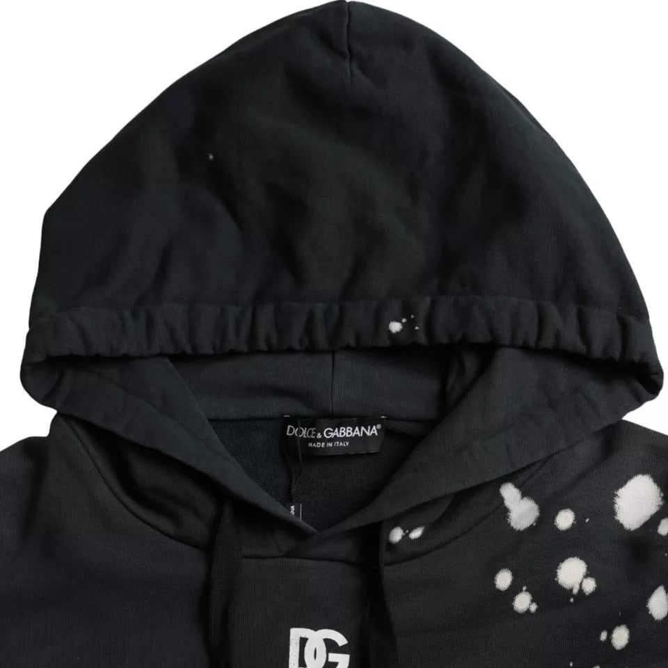 Мъжки суитчър худи Dolce&Gabbana Men Black Sicilian Hooded Sweatshirt в черно