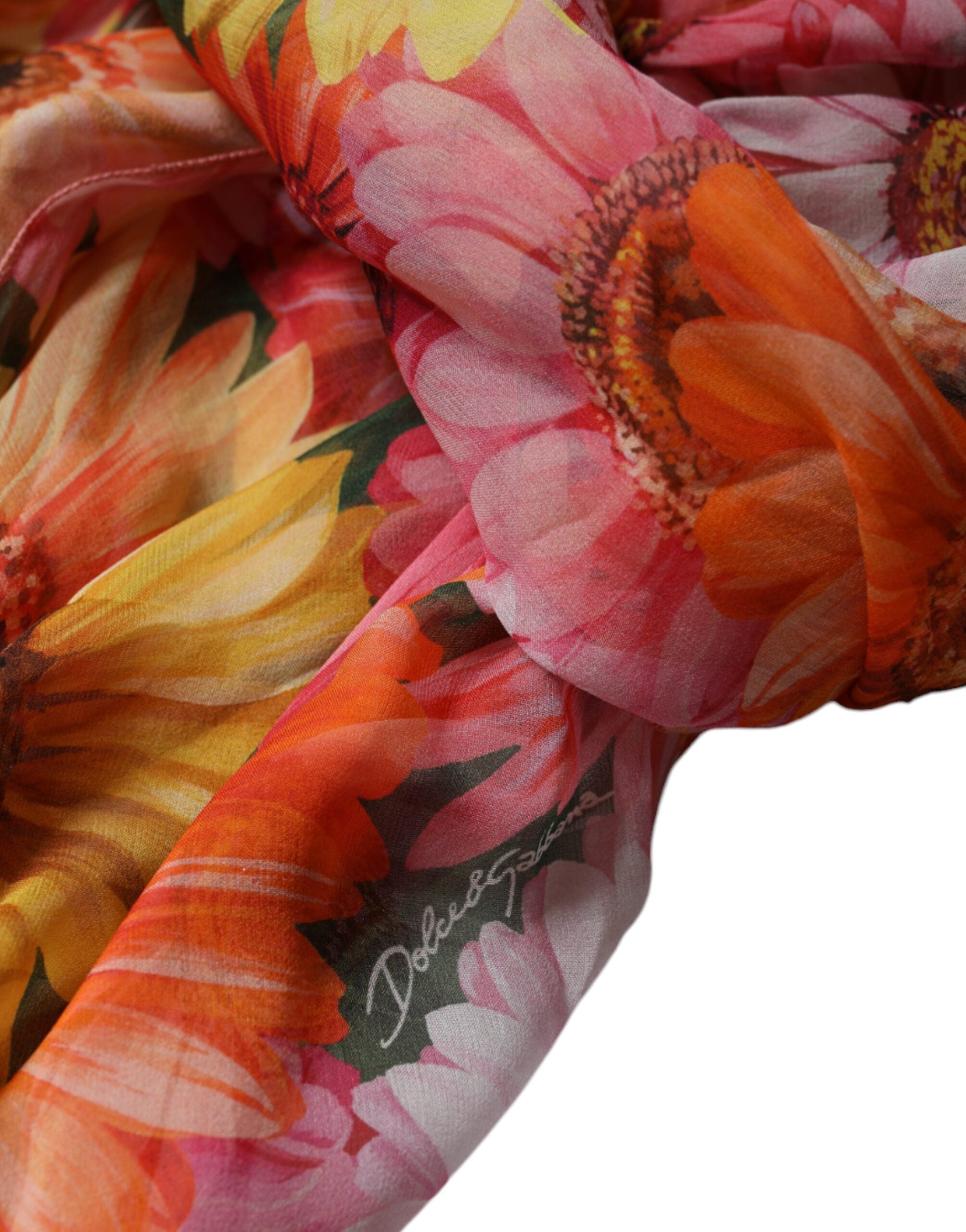 Dolce &amp; Gabbana Многоцветна миди рокля без ръкави с V-образно деколте и флорални мотиви