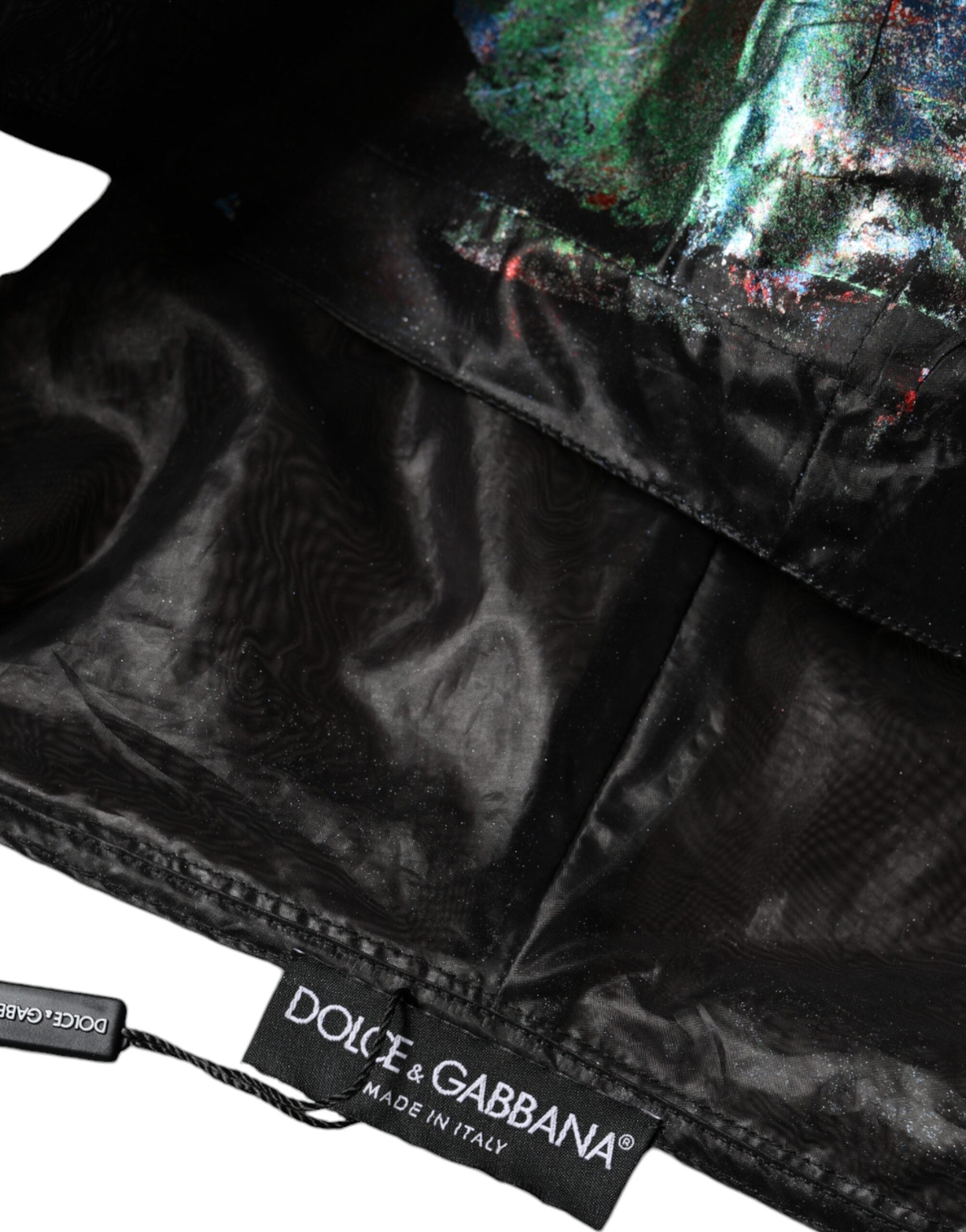 Многоцветен пуловер с качулка с принт Dolce &amp; Gabbana