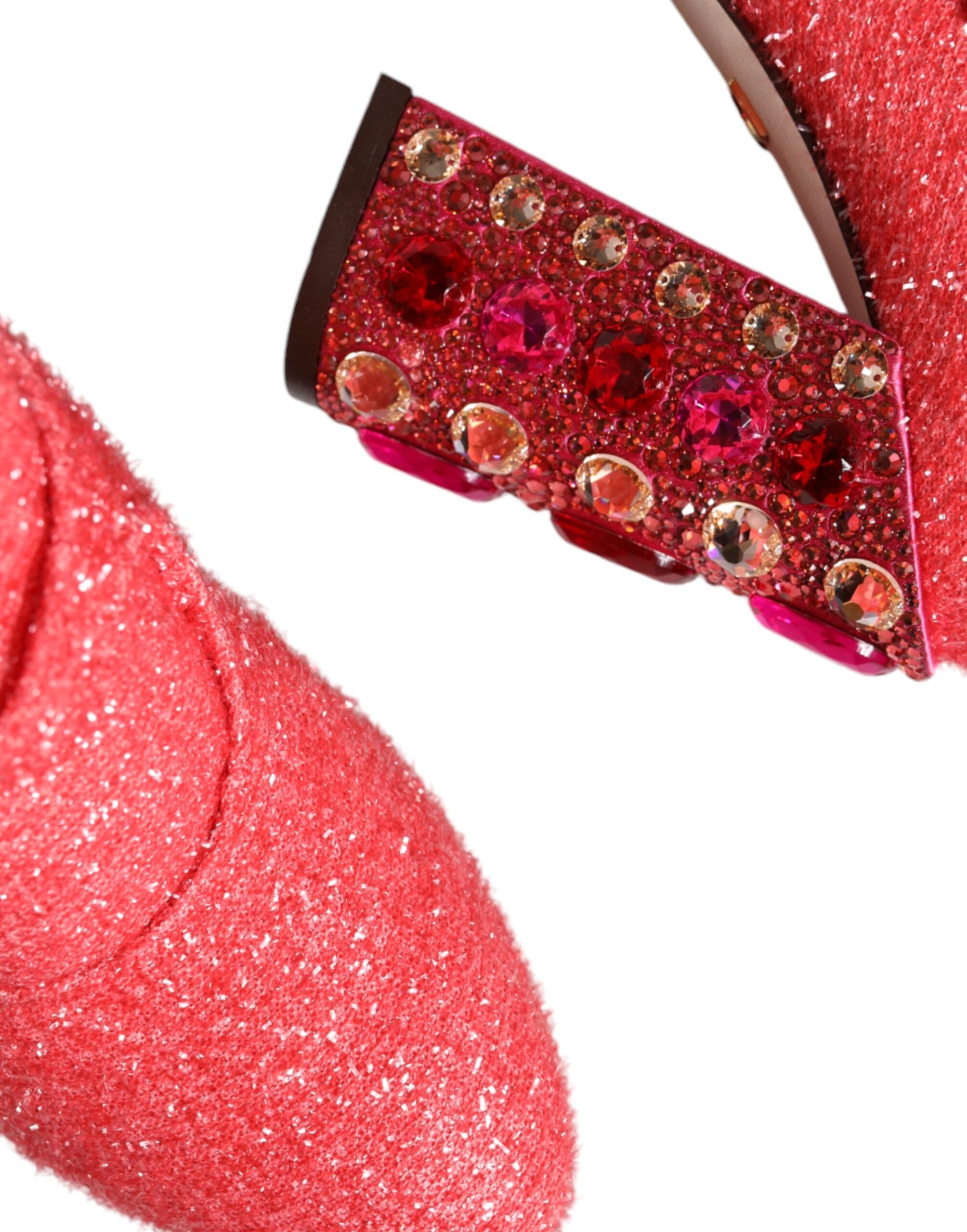 Обувки Dolce &amp; Gabbana Pink Crystal Lurex Fantasy High Boots