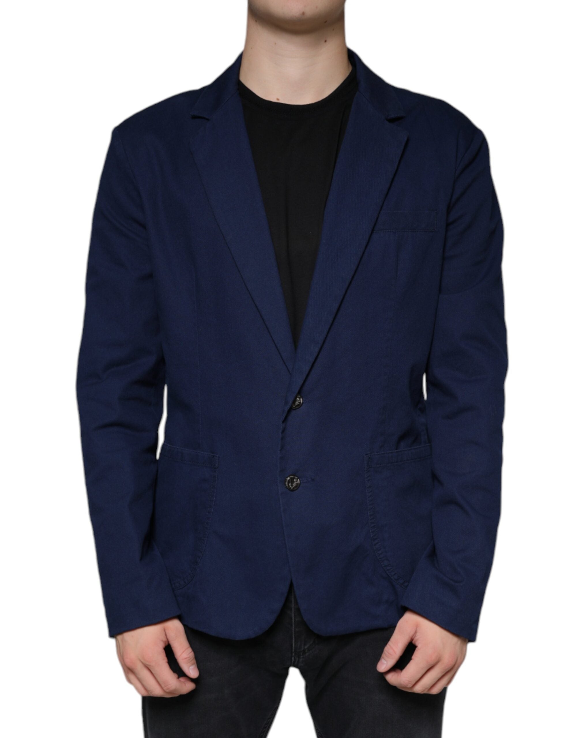 Dolce &amp; Gabbana Blue Notch Едноредно палто Блейзър