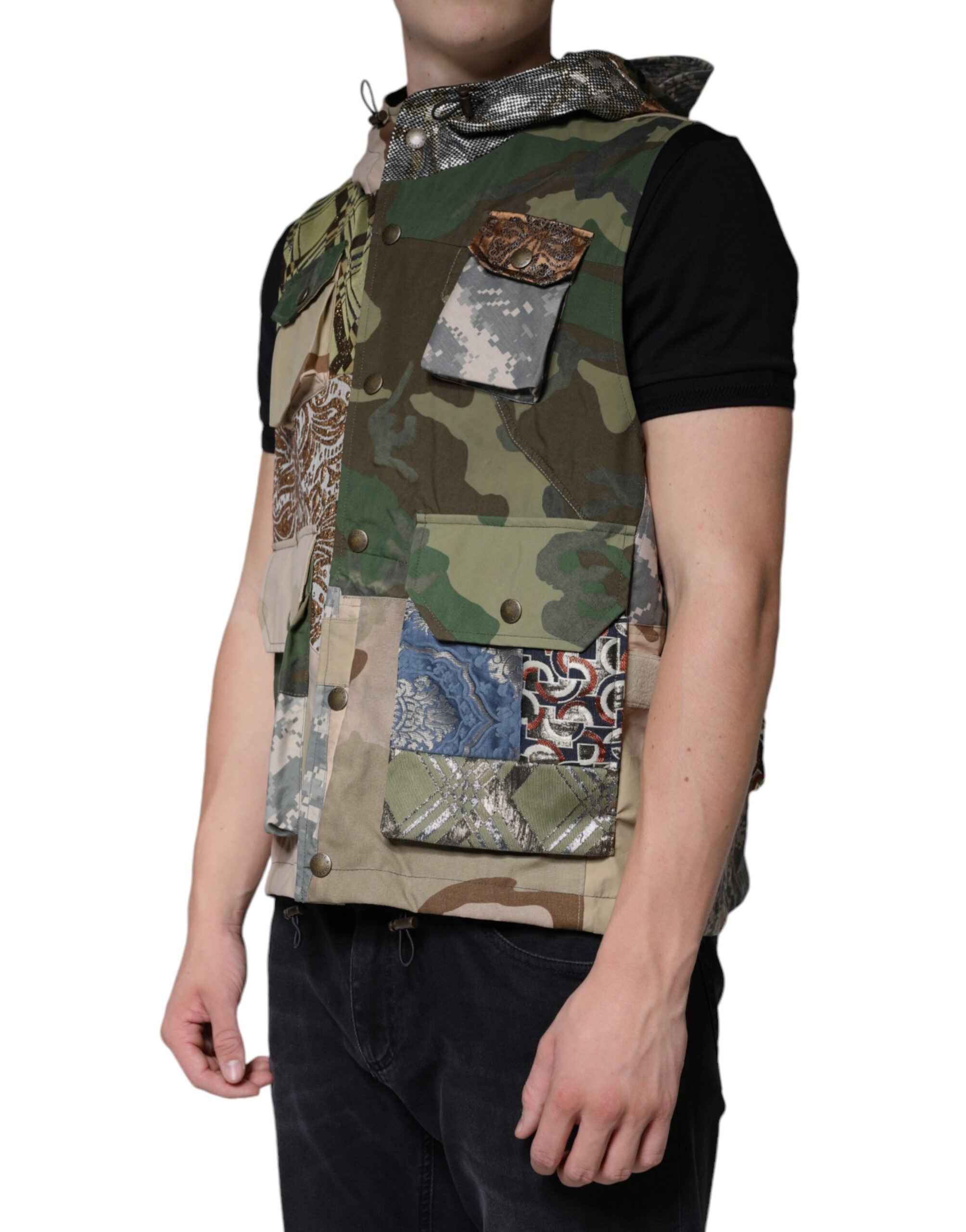 Dolce &amp; Gabbana Многоцветно пачуърк яке с качулка