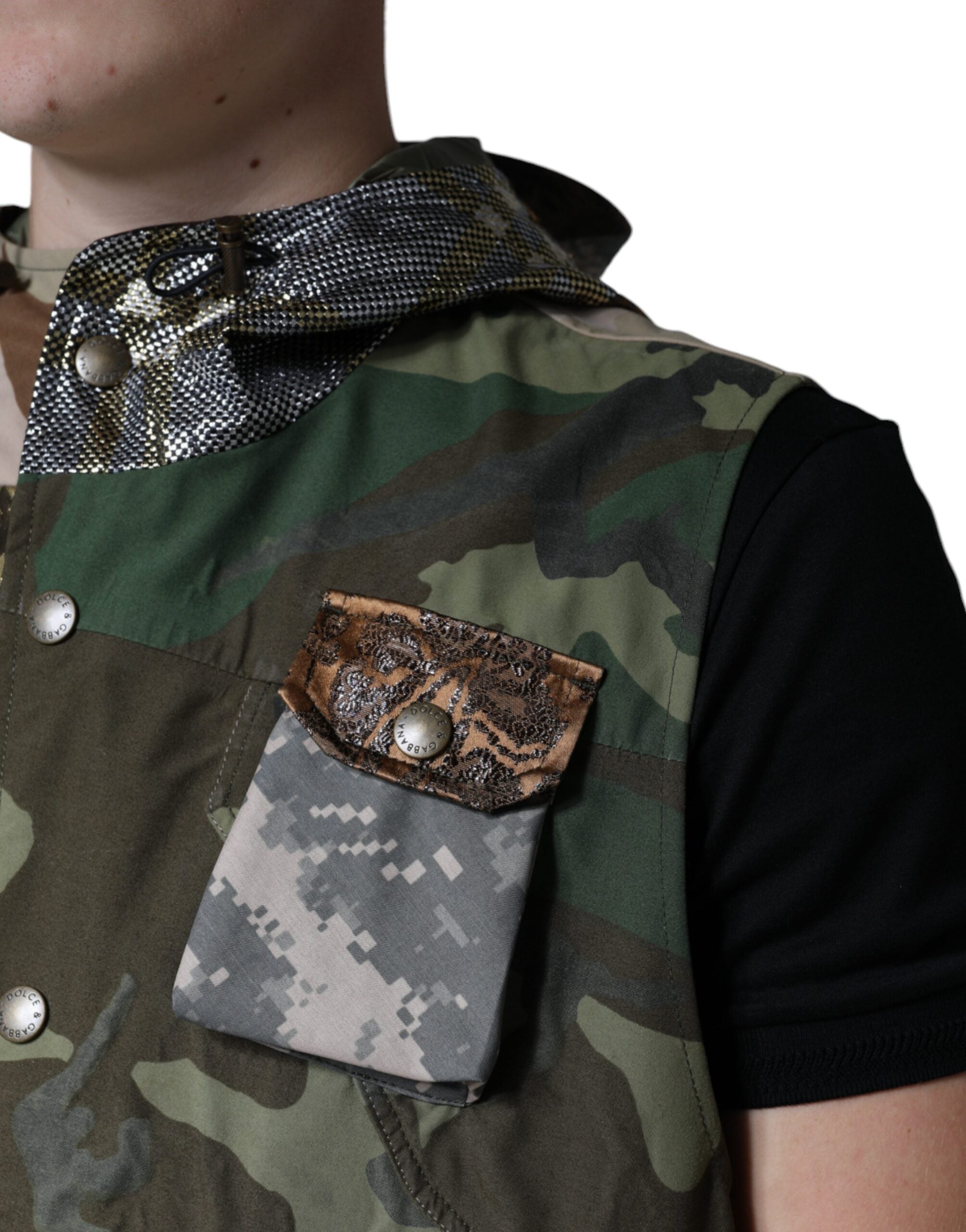 Dolce &amp; Gabbana Многоцветно пачуърк яке с качулка