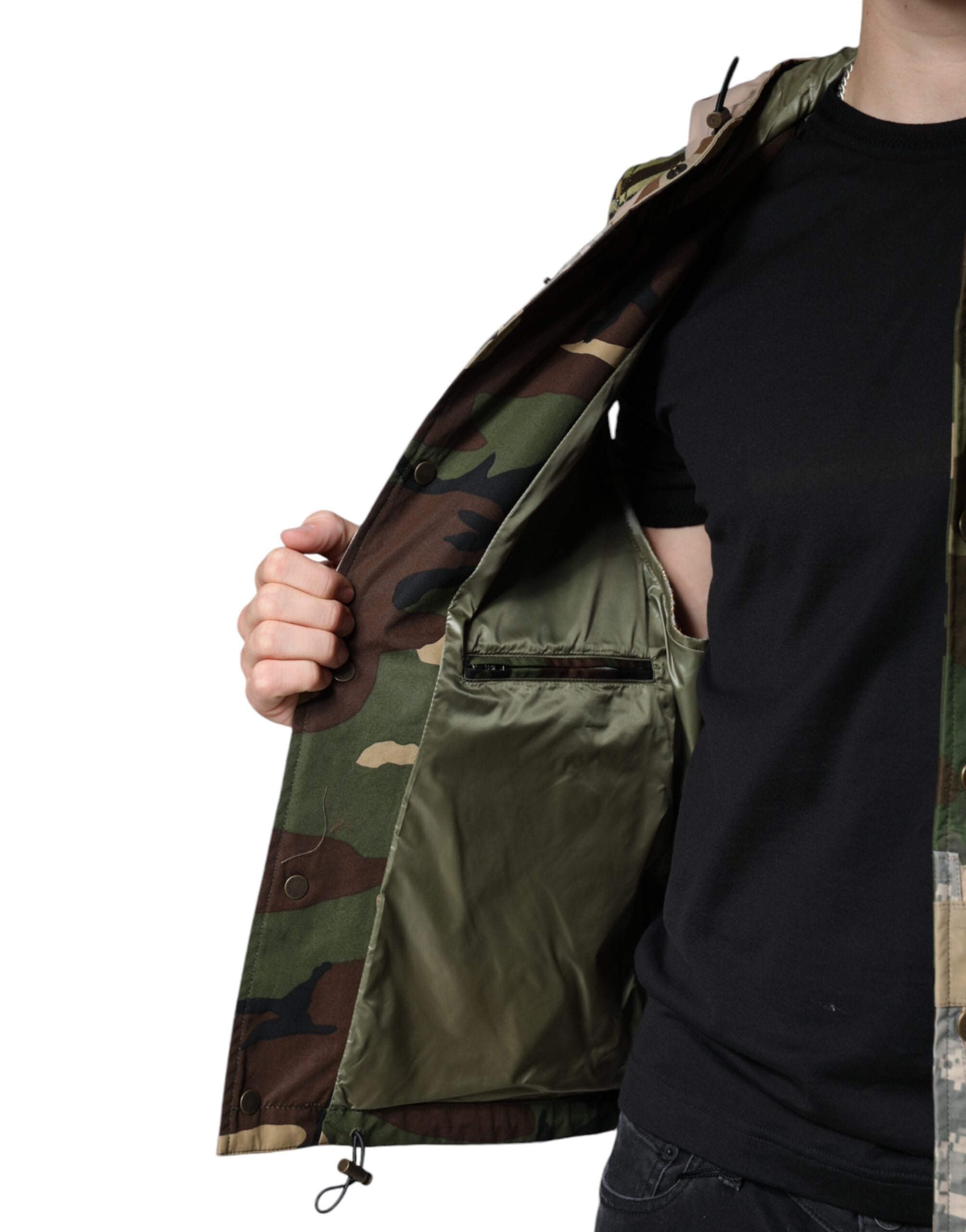 Dolce &amp; Gabbana Многоцветно пачуърк яке с качулка