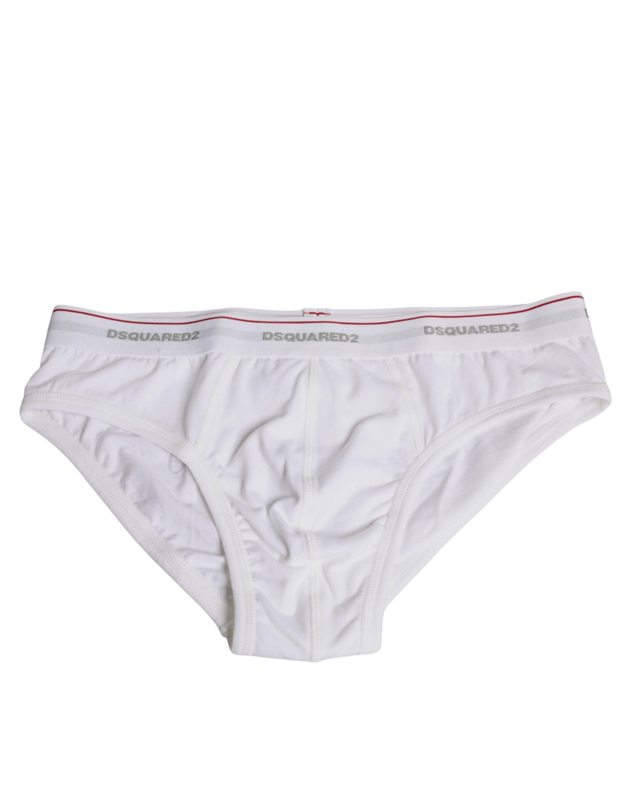 Dsquared² White Cotton Stretch Women Mid Waist Panty Underwear