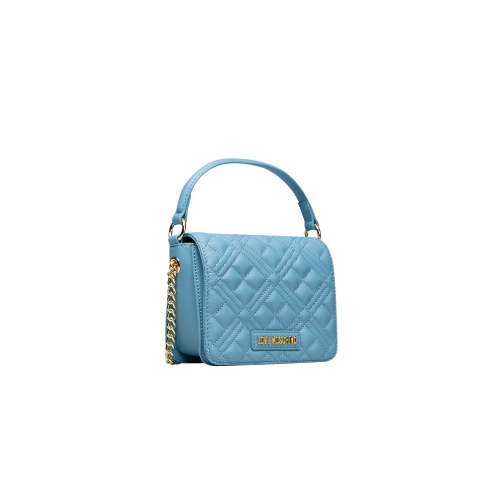 Love Moschino Light Blue Polyethylene Handbag