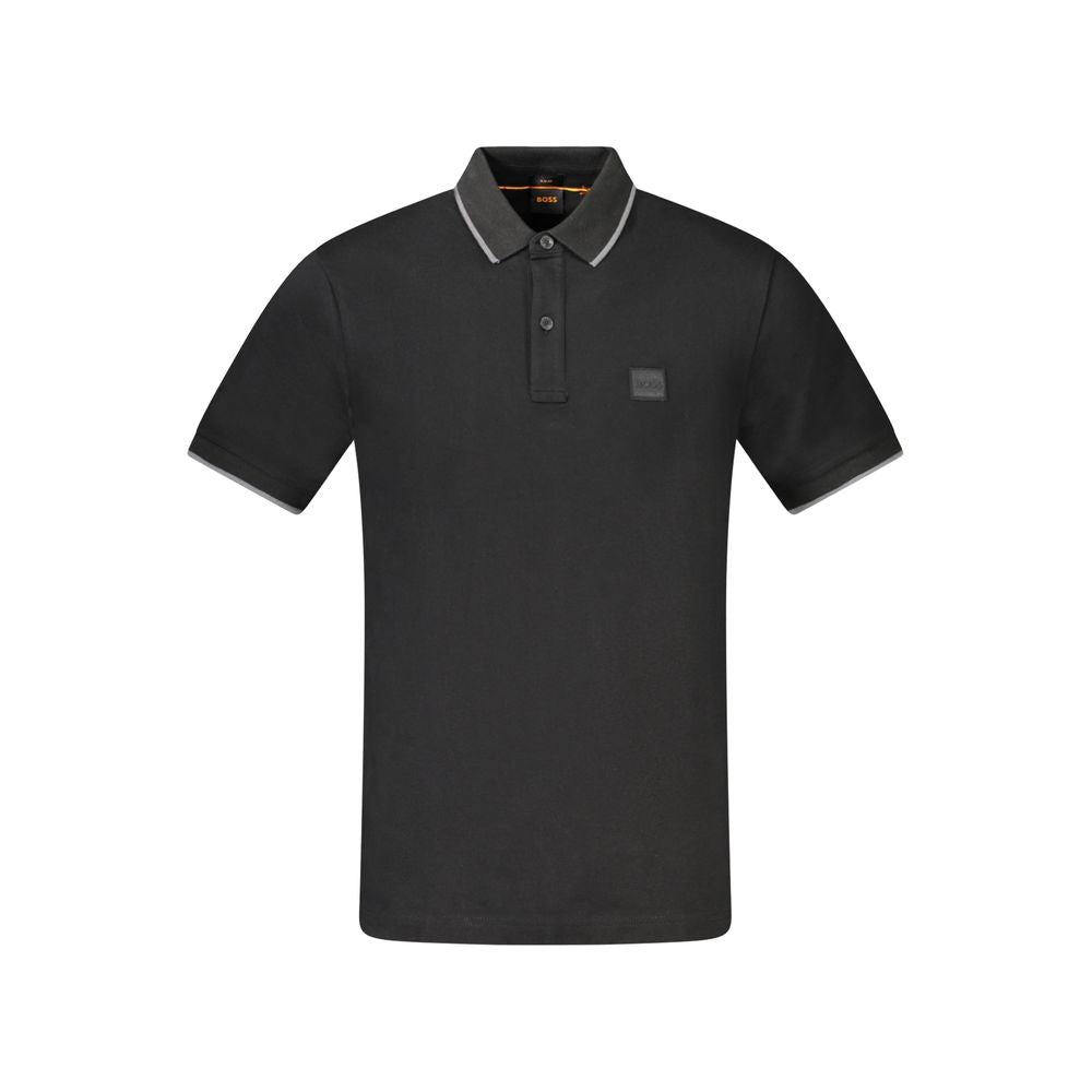 Hugo Boss Black Cotton Polo Shirt