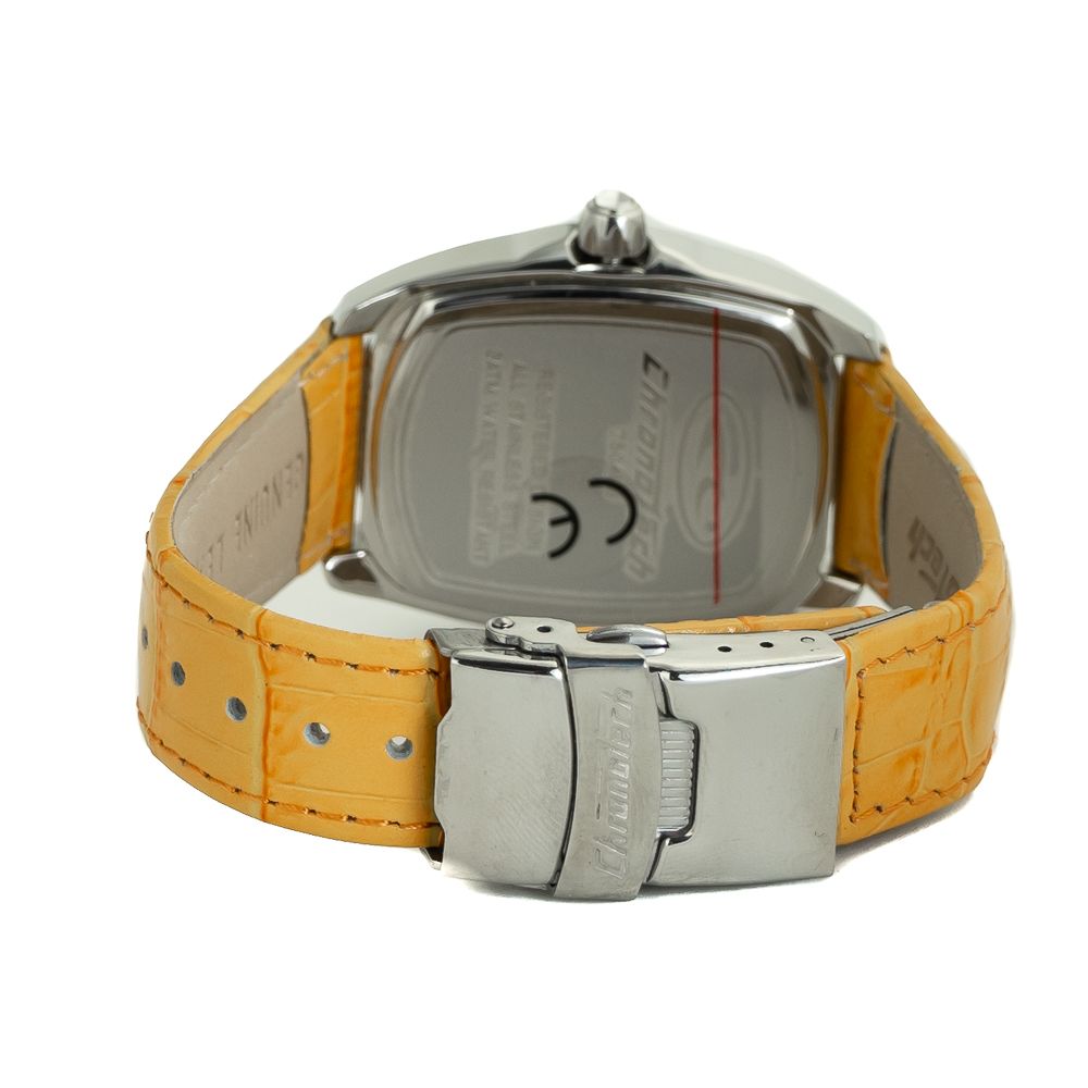 Оранжев кожен часовник Chronotech