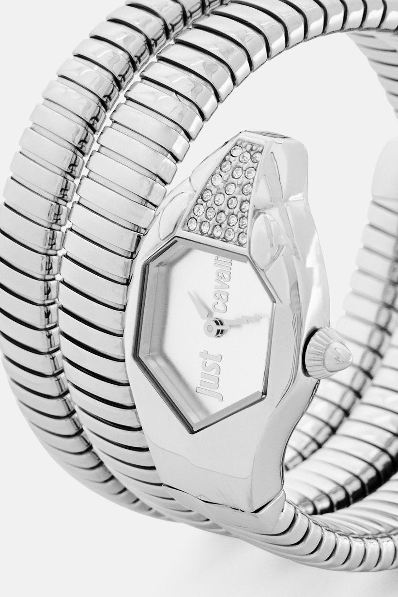 Дамски часовник Women’s watch Just Cavalli Signature Snake Glam
JC1L022M0055 Silver close up view
