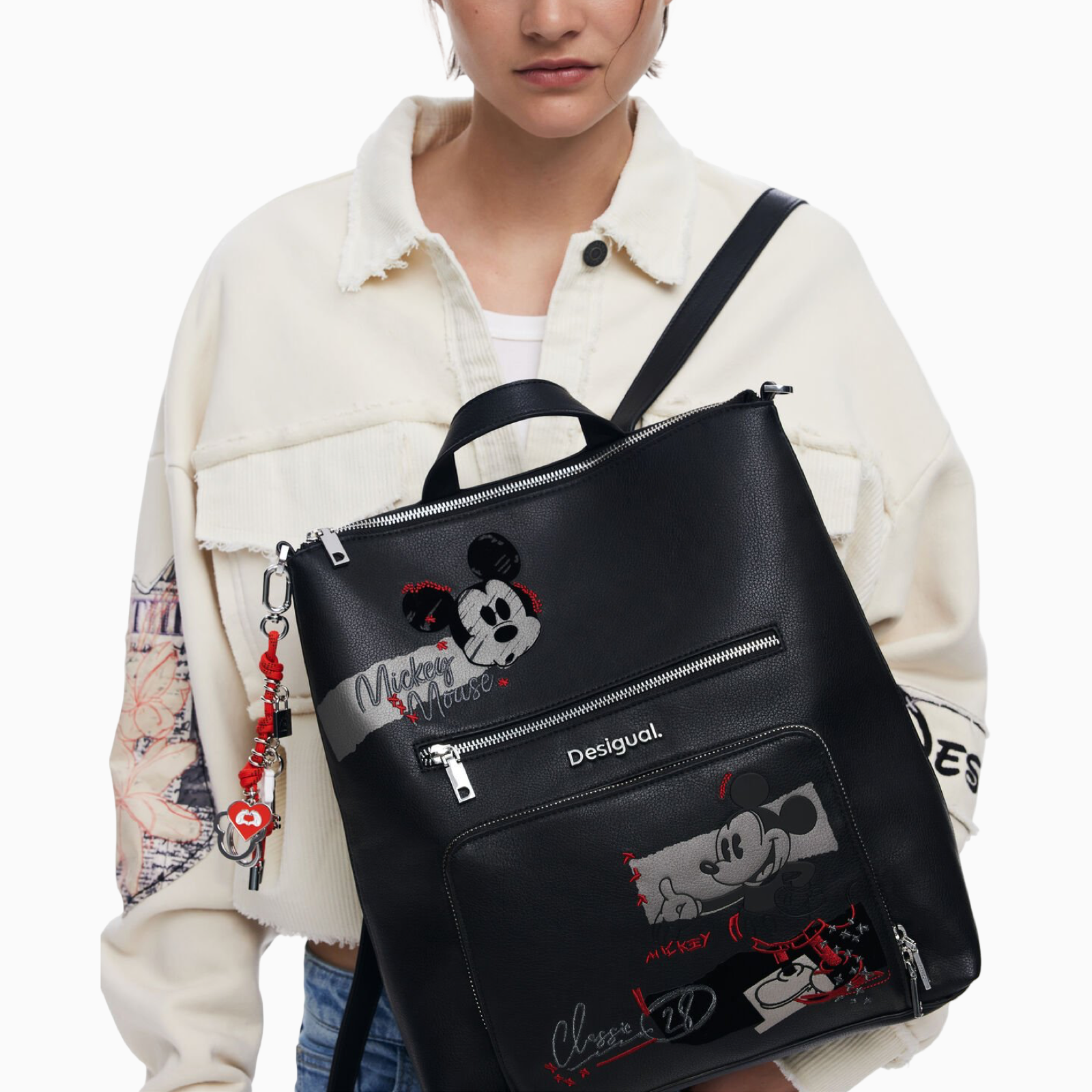 Дамска раница Desigual Mickey Mouse Rucksack 25WAKP01 Model View