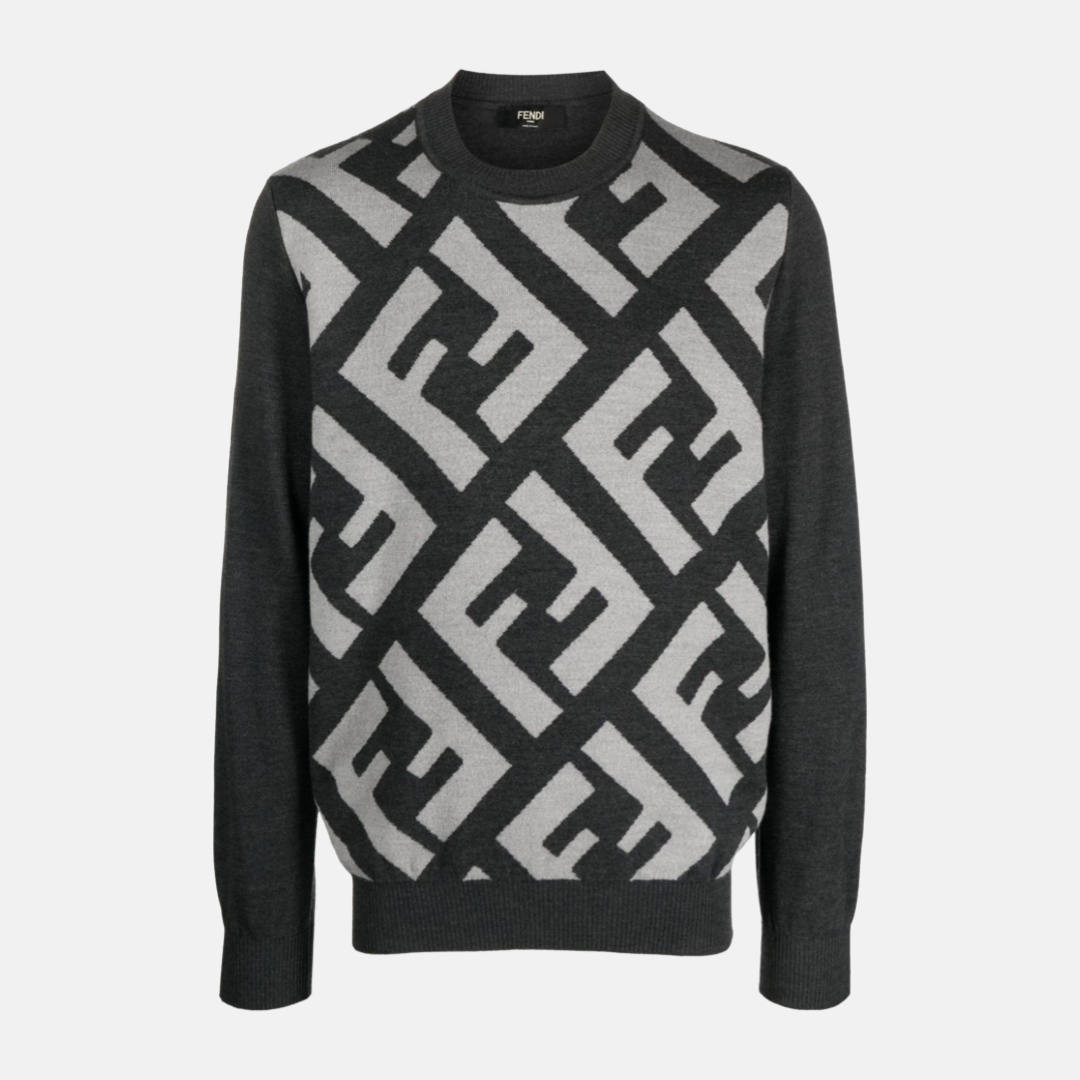 Мъжки пуловер Fendi Iconic Logo Sweater FZX091APJK_F1ML0