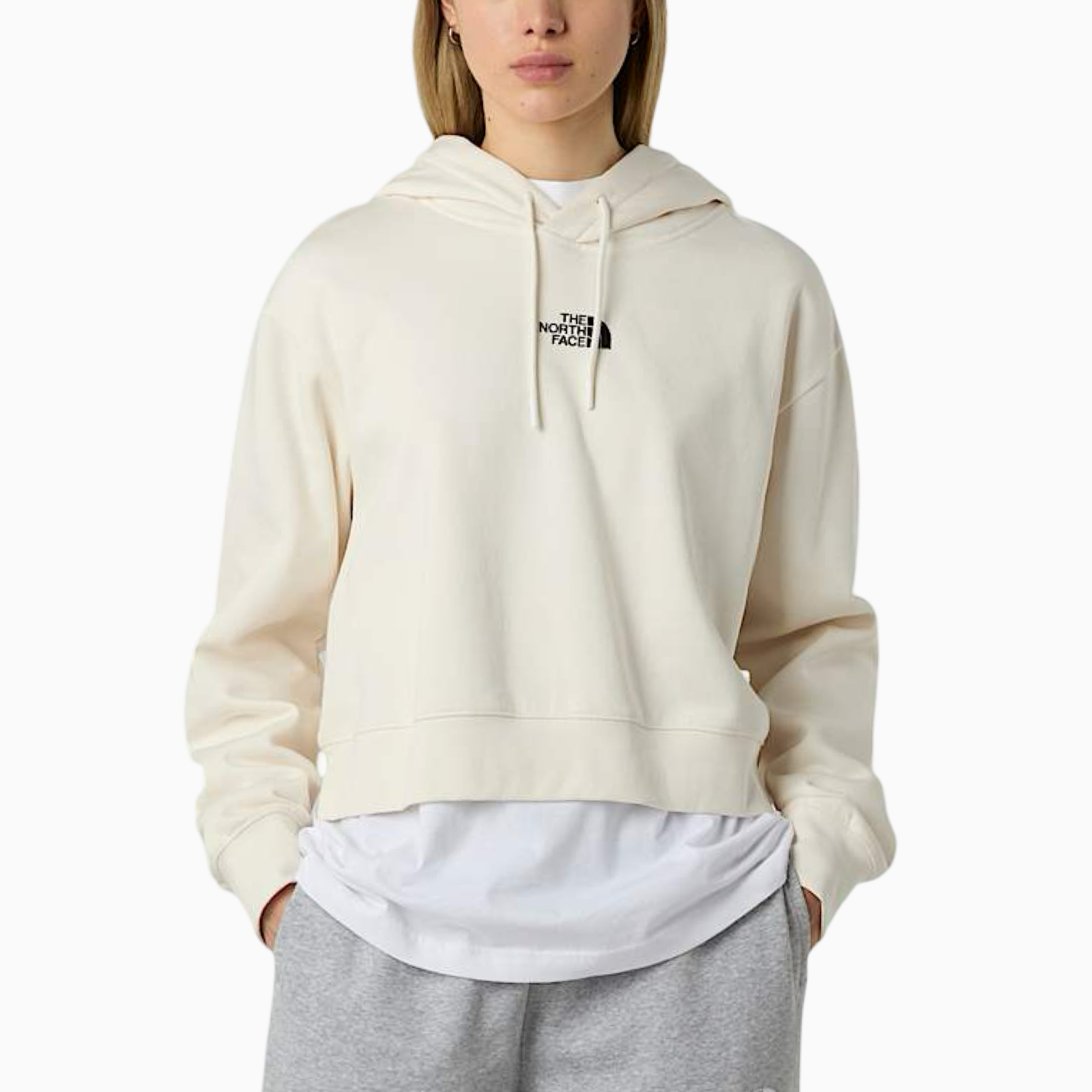 Дамско бяло худи The North Face Women Hoodie NF0A89EXQLI Front View