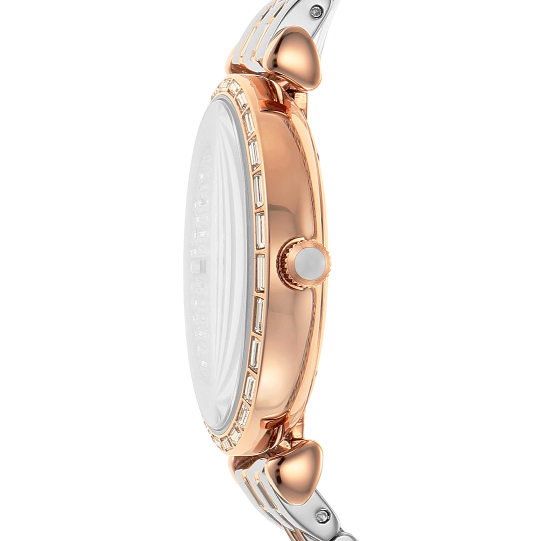 Emporio Armani Elegant Two-Tone Crystal Pave Watch